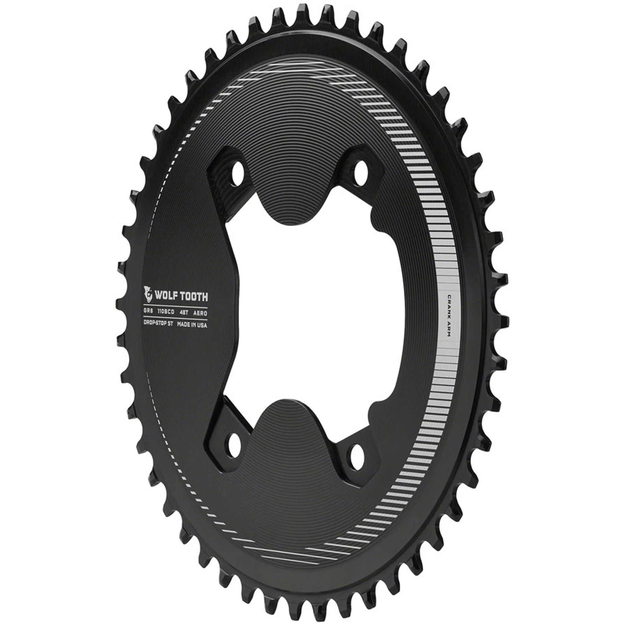 110 Asymmetrical BCD Aero Chainrings for 12-Speed Shimano GRX 800 Series - Image 2