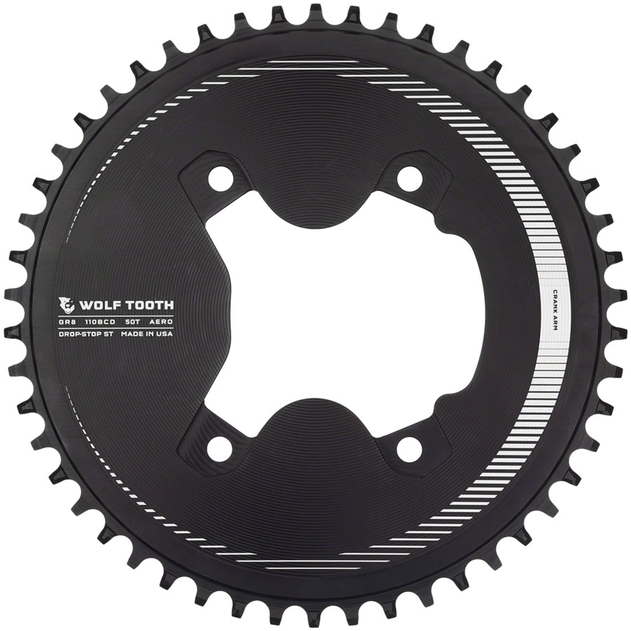 110 Asymmetrical BCD Aero Chainrings for 12-Speed Shimano GRX 800 Series - Image 4