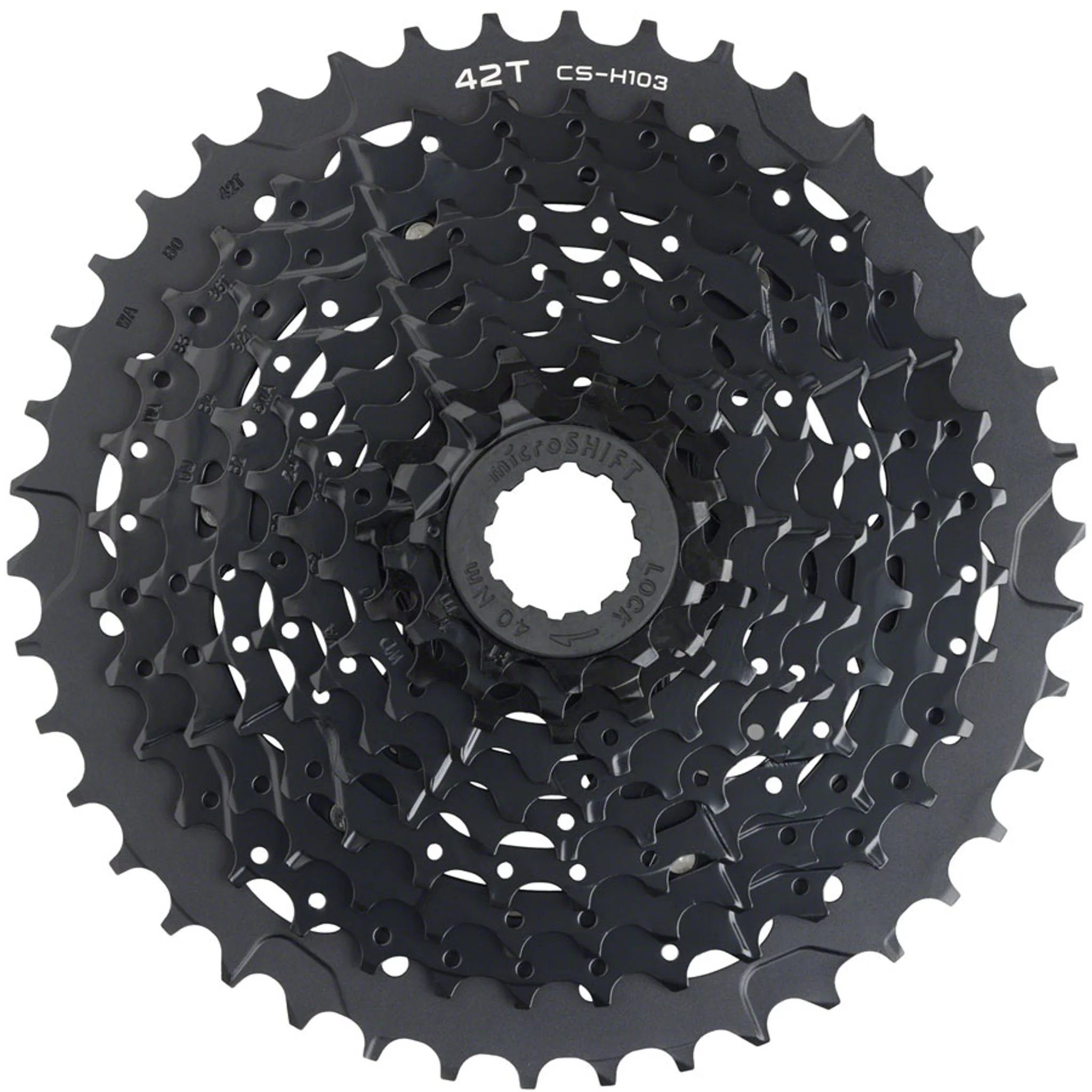 ADVENT X E-Series Cassette - 10 Speed, 11-42t, Black, ED Coated, Alloy Outer Cog