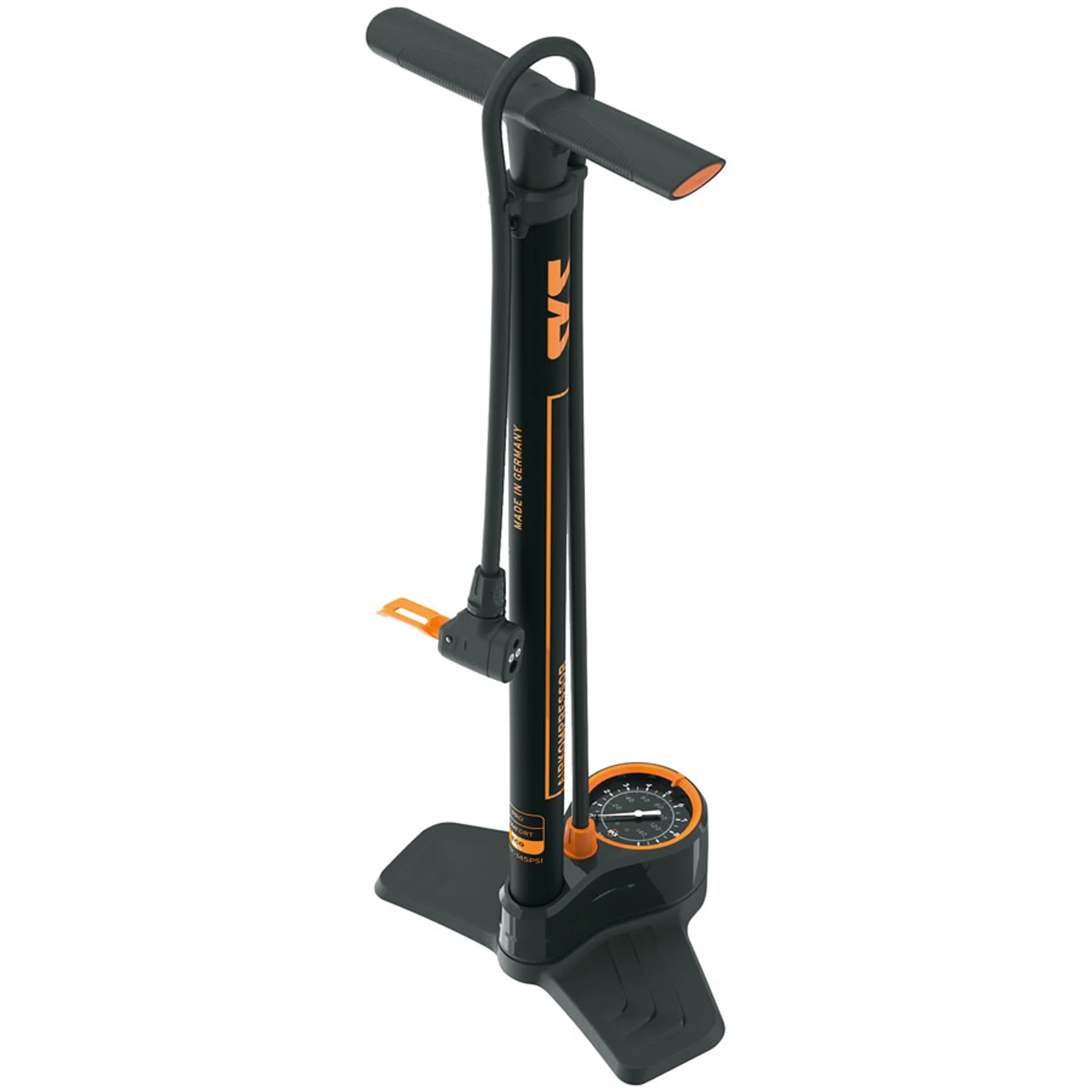Airkompressor 10.0 MV Valve Floor Pump - 144 PSI, 900mm Hose, 80mm Gauge