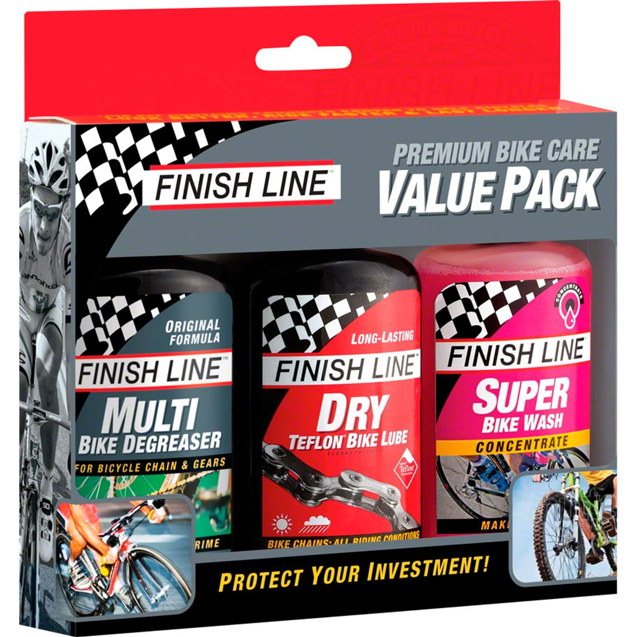 Bike Care Value Pack, Includes DRY Chain Lubricant, EcoTech Degreaser and Super Bike Wash Cleaner