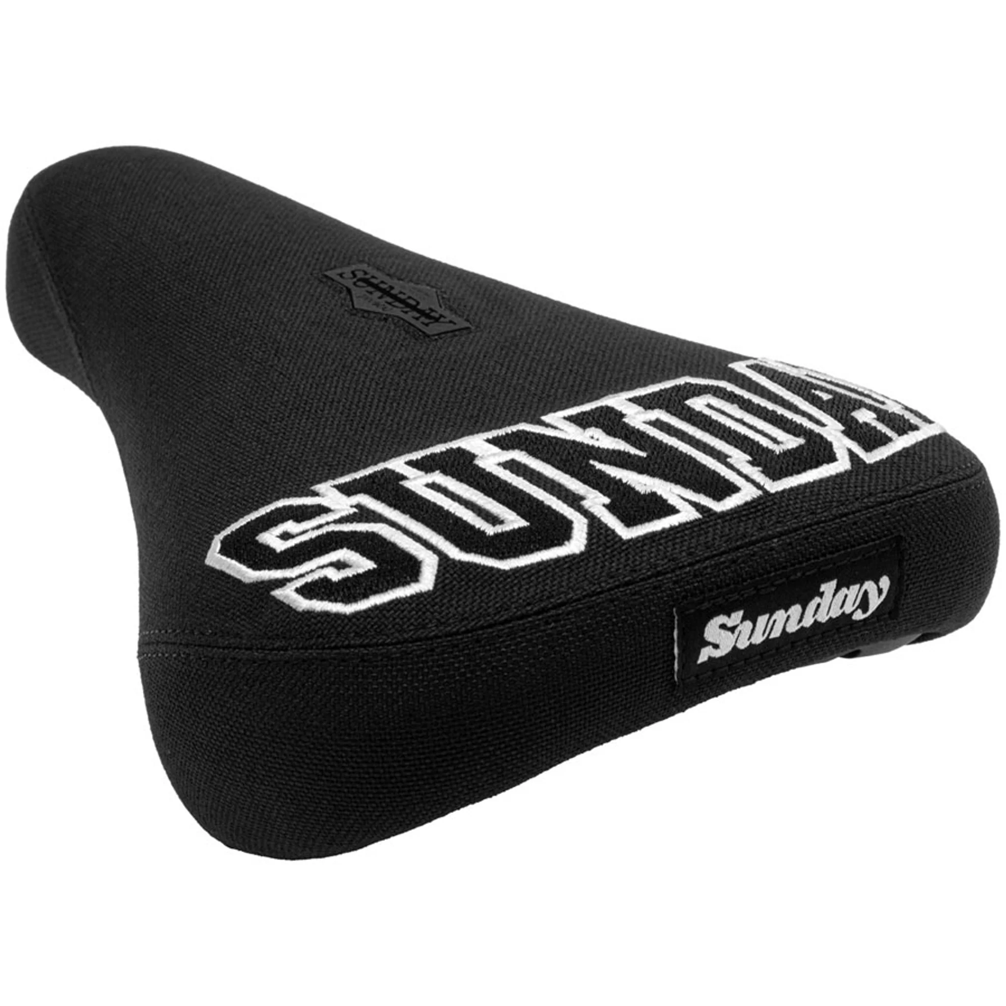 Blockhead BMX Seat - Pivotal, Black/White, Fat - Image 2