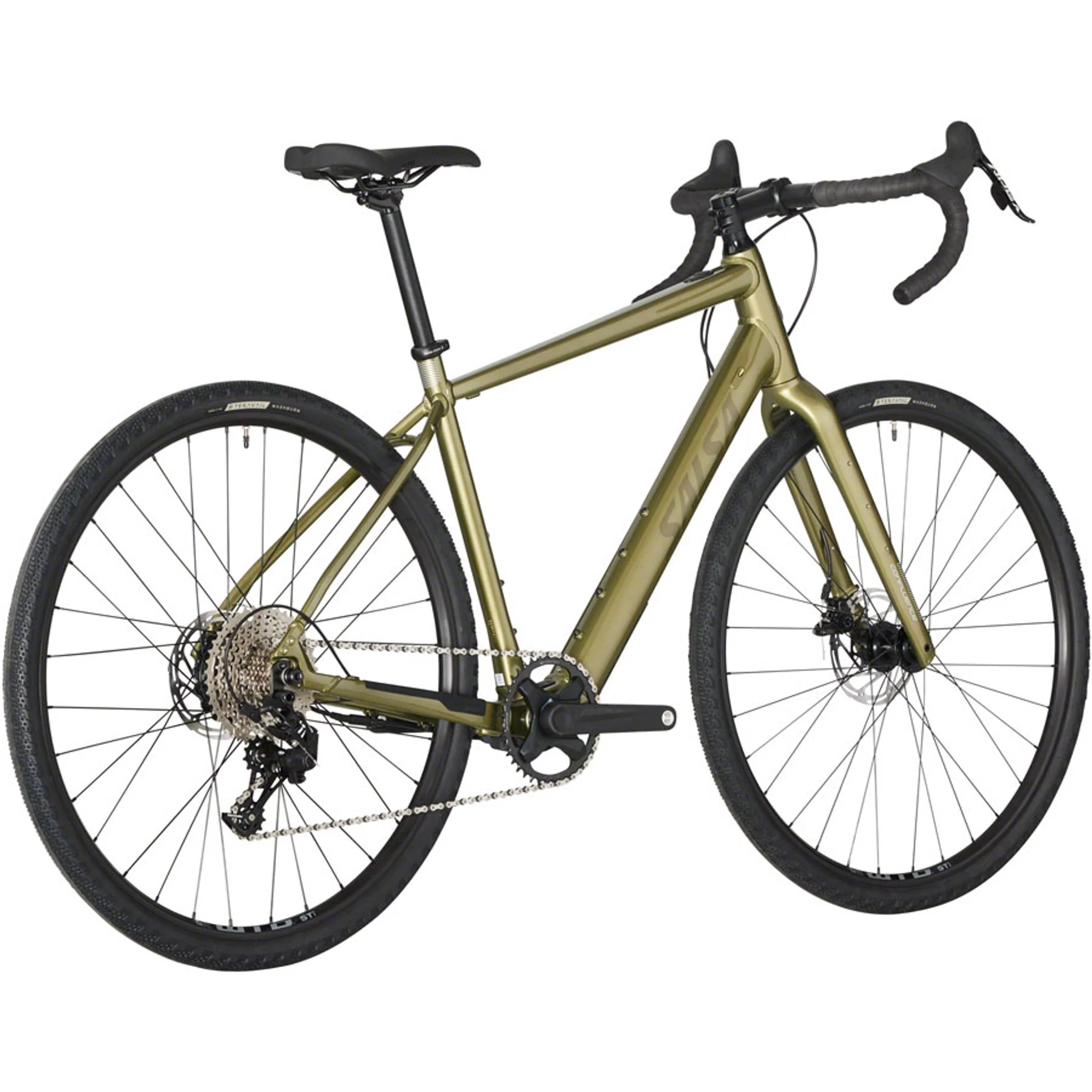 Confluence Apex 1 Drop Bar Ebike - Avocado Green - Image 4