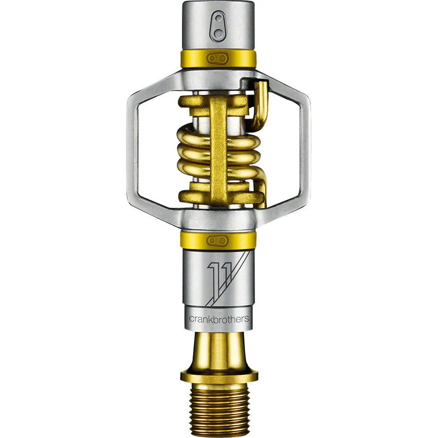 Crank Brothers Egg Beater 11 Pedals - Dual Sided Clipless, Titanium, 9/16", Gold