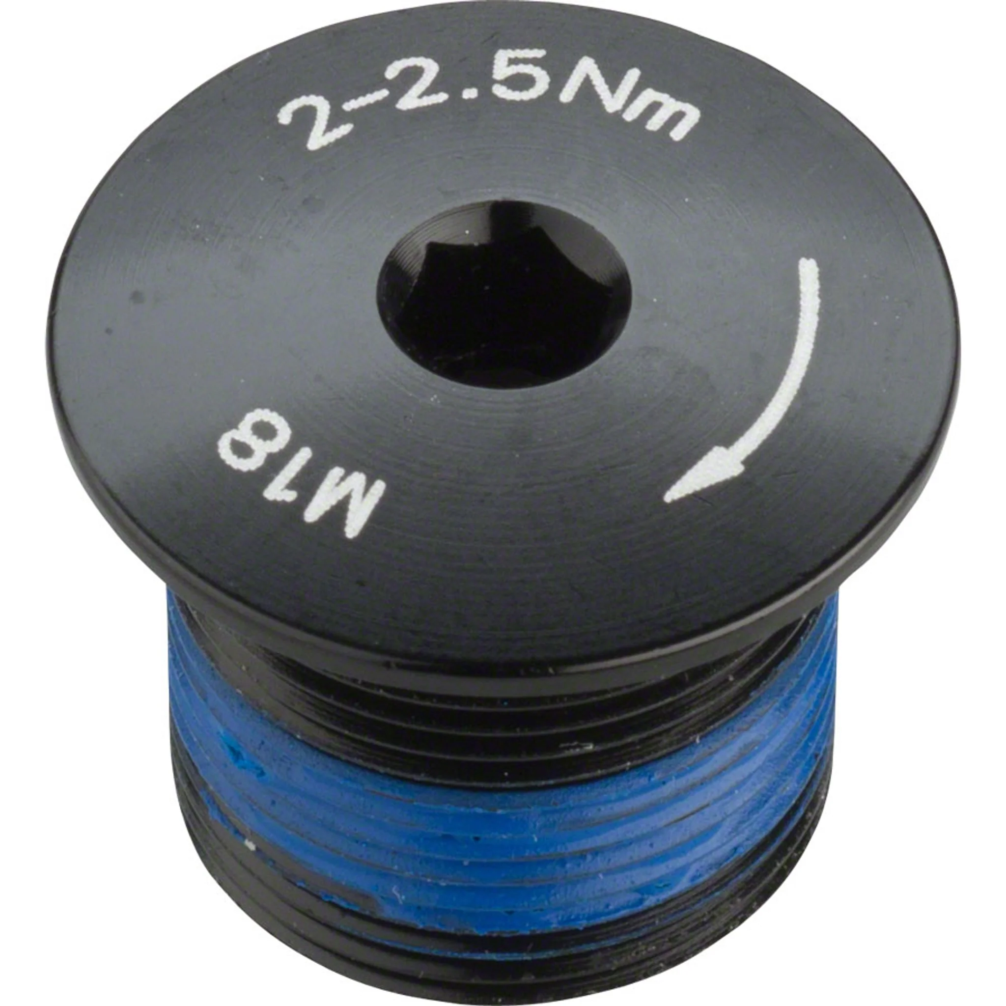 Crank Spindle Fixing Bolt for 2-piece cranks, Alloy, Black