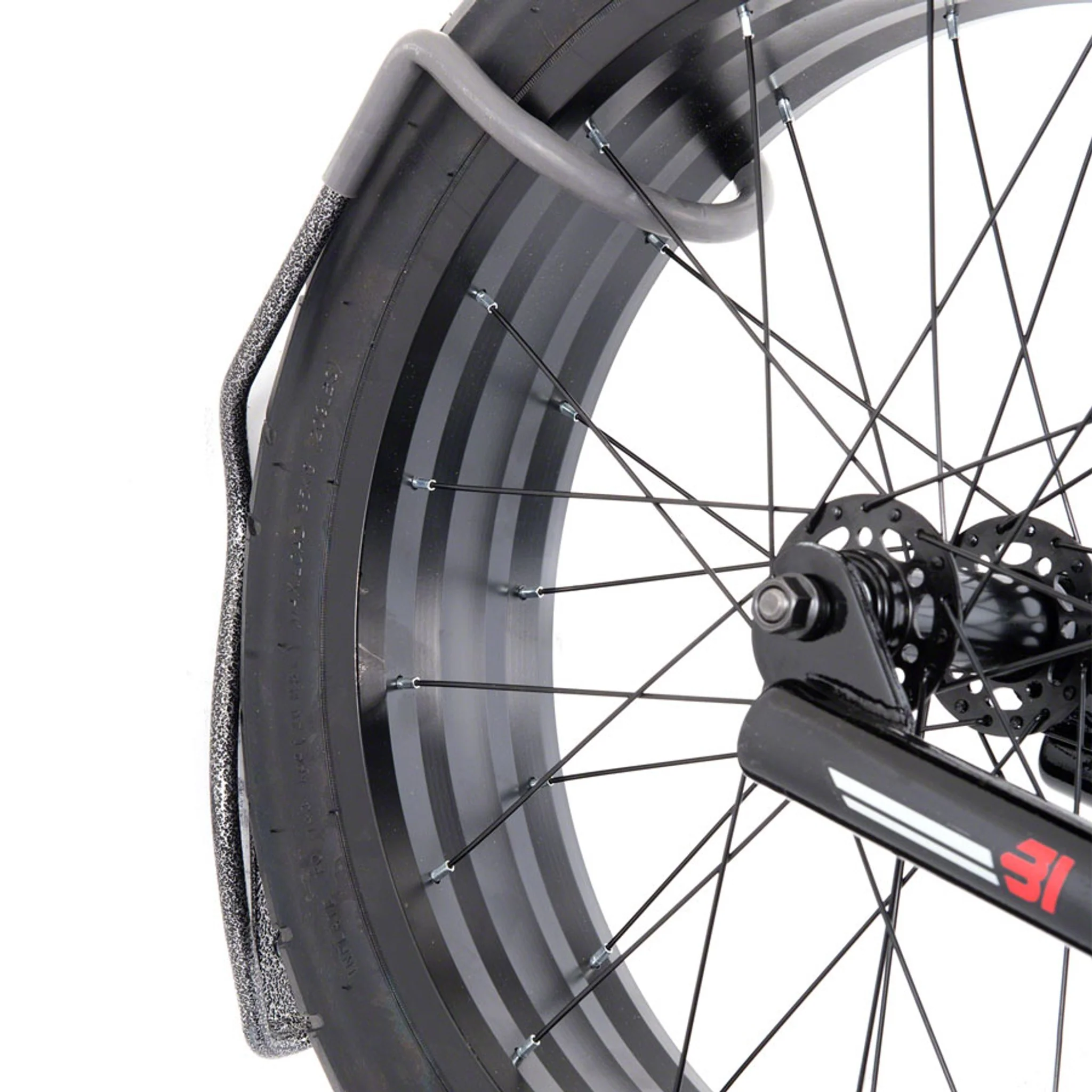 Delta Fat Tire Wall Mount Bike Storage Hook with Rear Wheel Tray - 1-Bike, Up to 5" Tire - Powdercoat Silver - Image 7