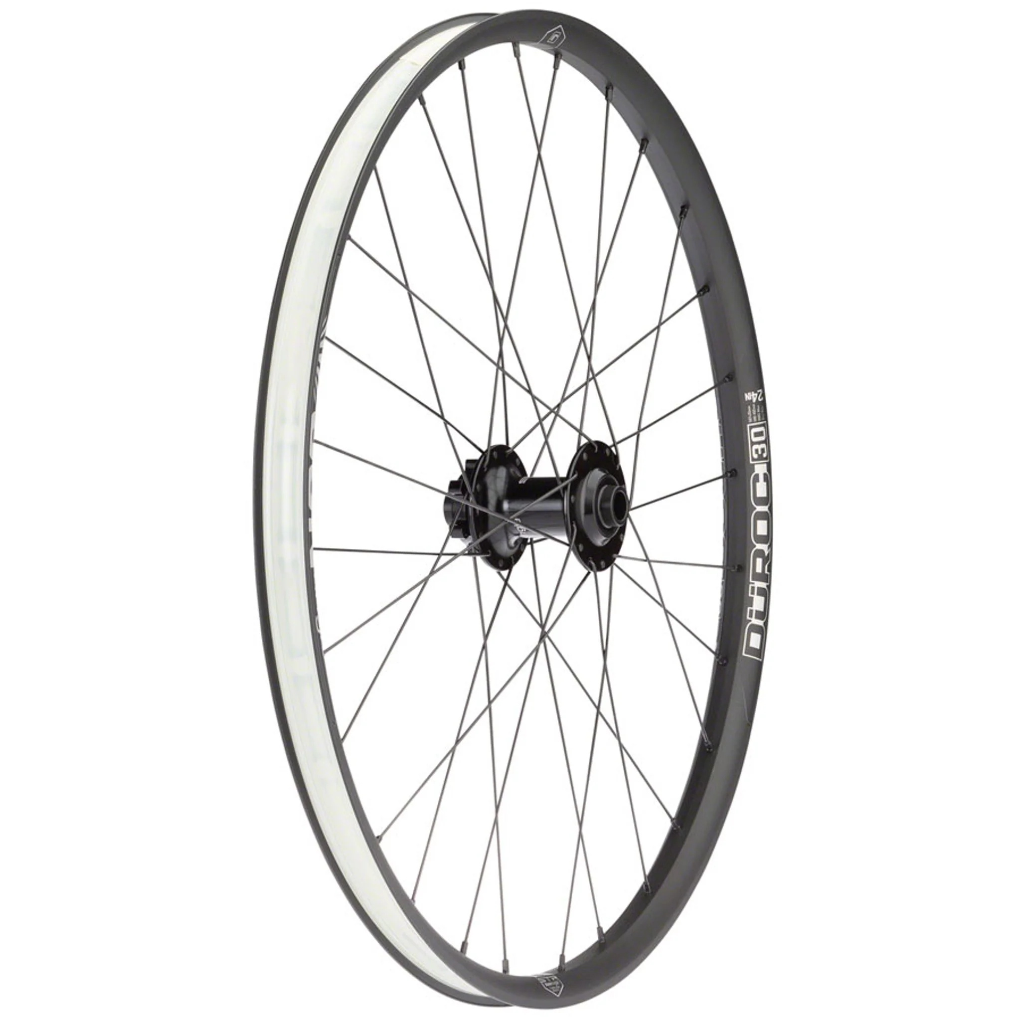 Duroc 30 JUNIT Front Wheel - 24", 15/QR x 100mm, 6-Bolt, Black - Image 2