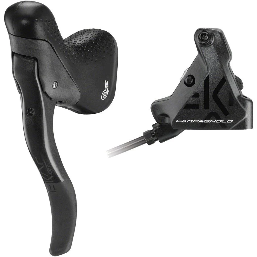 EKAR GT Ergopower Brake Lever and Disc Brake Caliper - Left/Front, For 1x 13-Speed, 140mm Flat Mount Hydraulic Caliper, Black