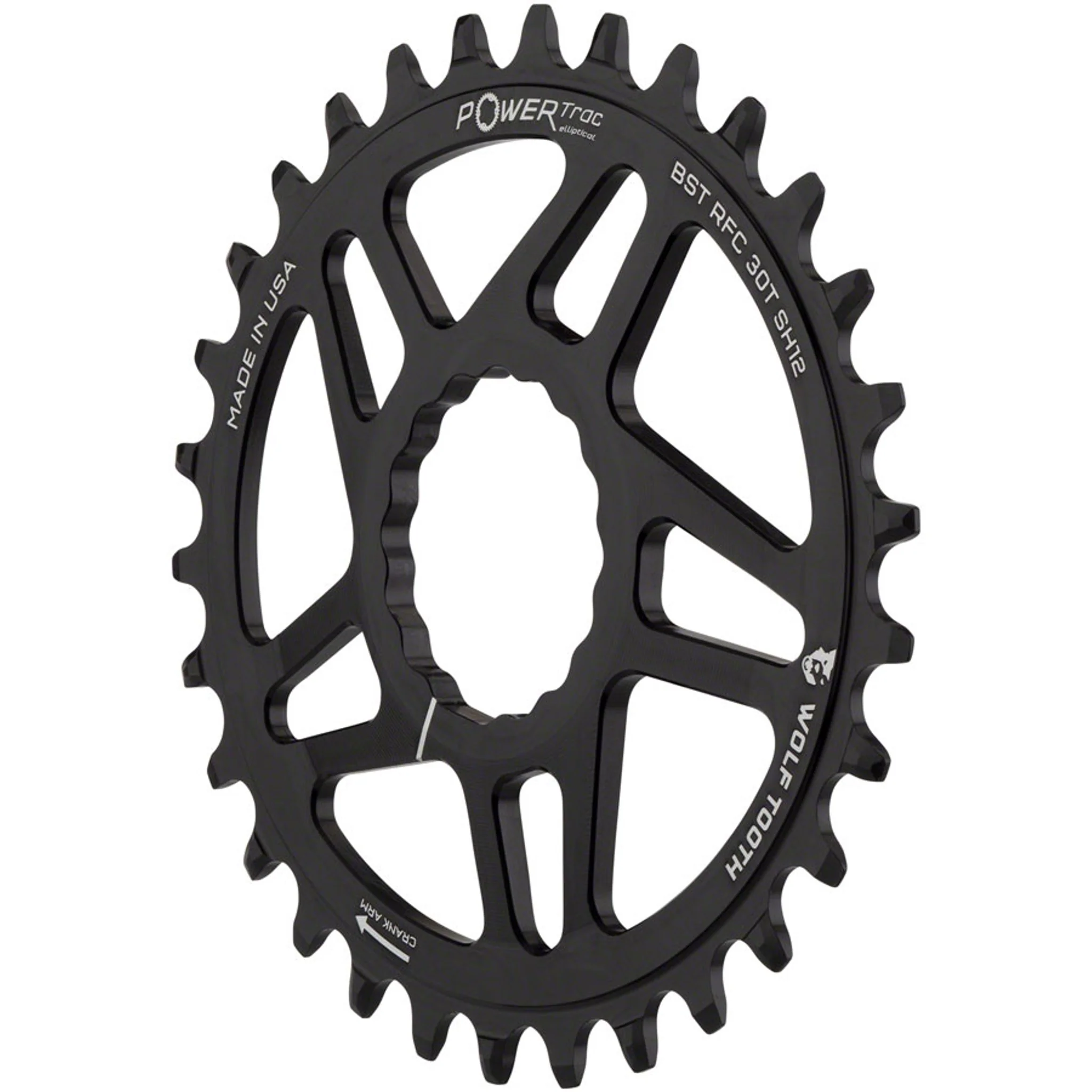 Elliptical RaceFace CINCH Hyperglide+ Direct Mount Mountain Chainrings