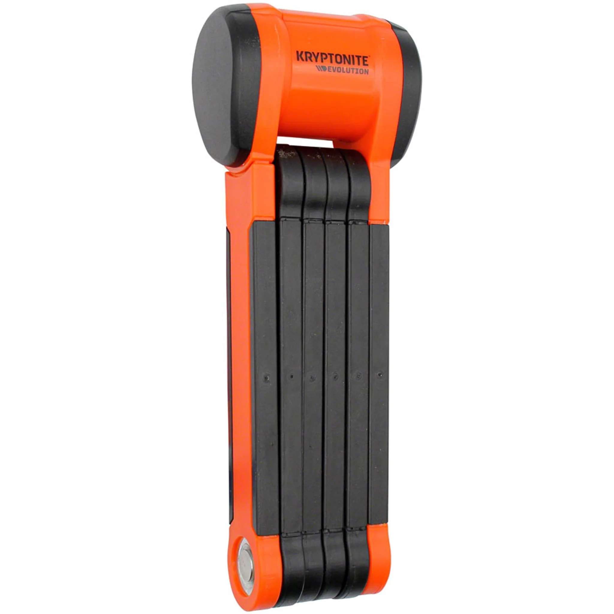 Evolution 790 Folding Lock - 90cm, Keyed, Inludes Click Tight Bracket, Black/Orange