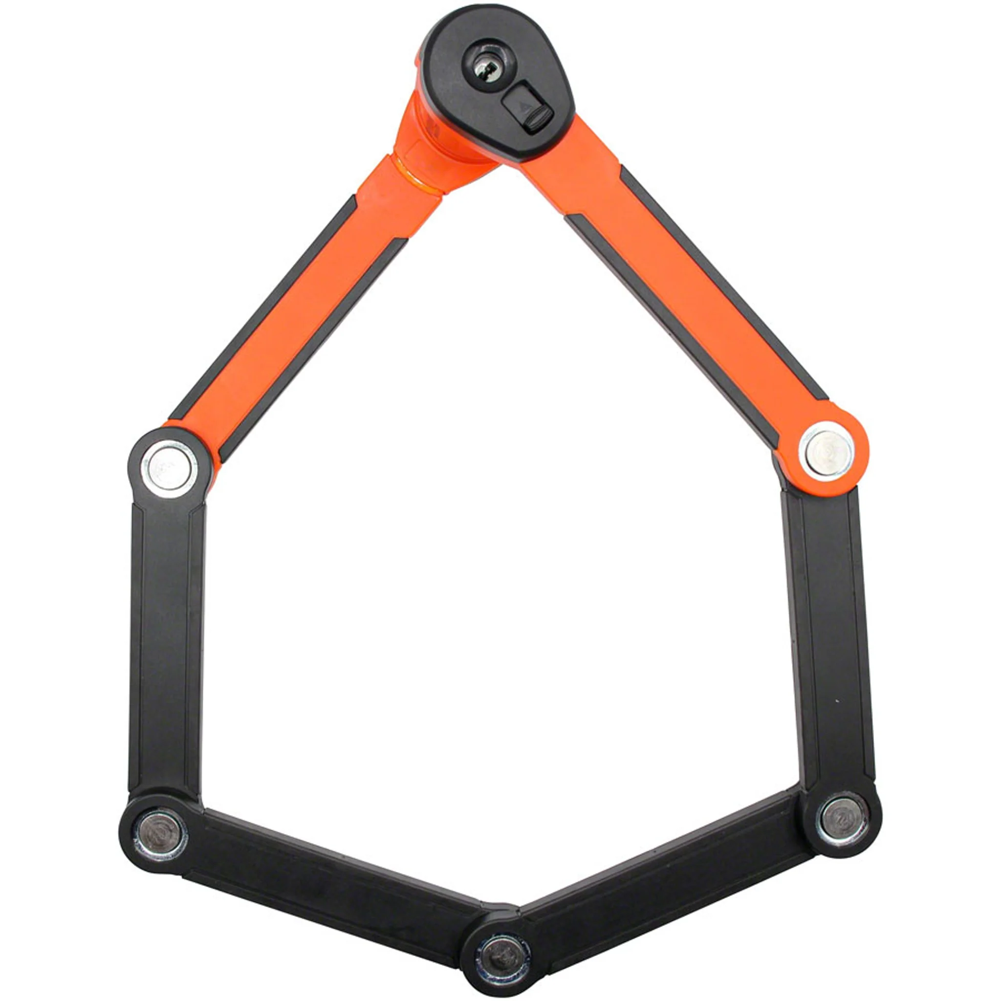Evolution 790 Folding Lock - 90cm, Keyed, Inludes Click Tight Bracket, Black/Orange - Image 3
