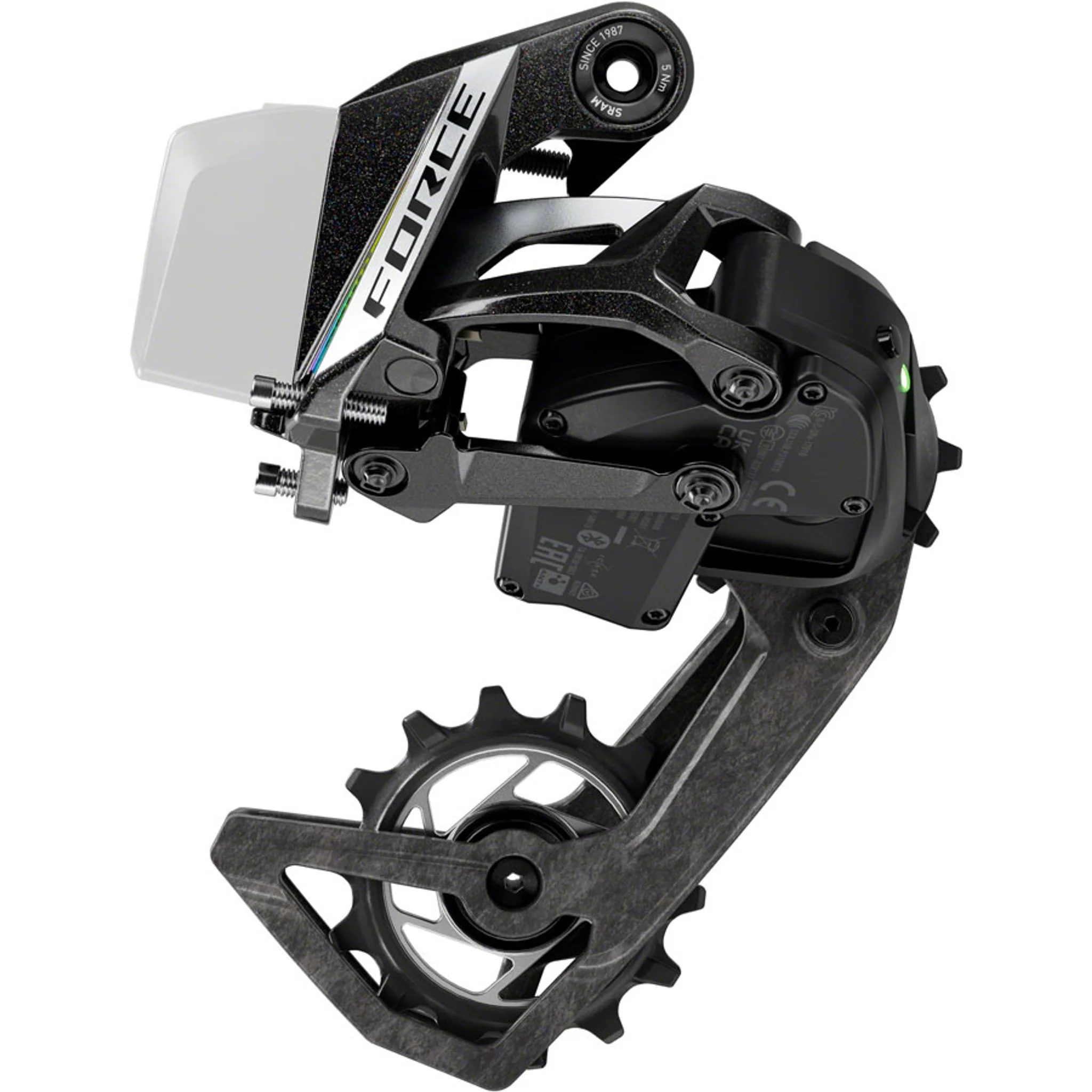 SRAM Force AXS Rear Derailleur - 12-Speed, 36t Max, (Battery Not Included), Carbon Cage, Black, E1
