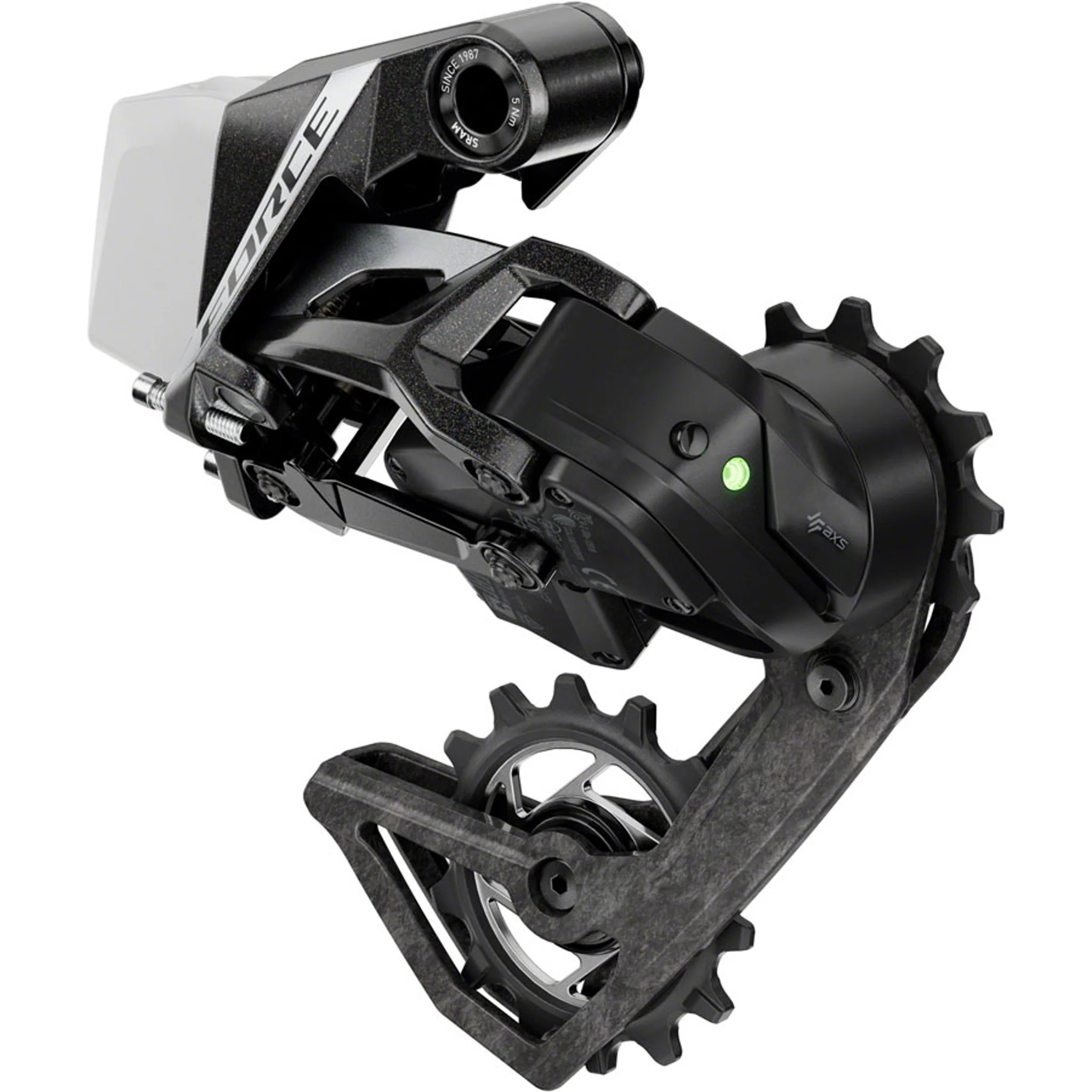 SRAM Force AXS Rear Derailleur - 12-Speed, 36t Max, (Battery Not Included), Carbon Cage, Black, E1 - Image 2