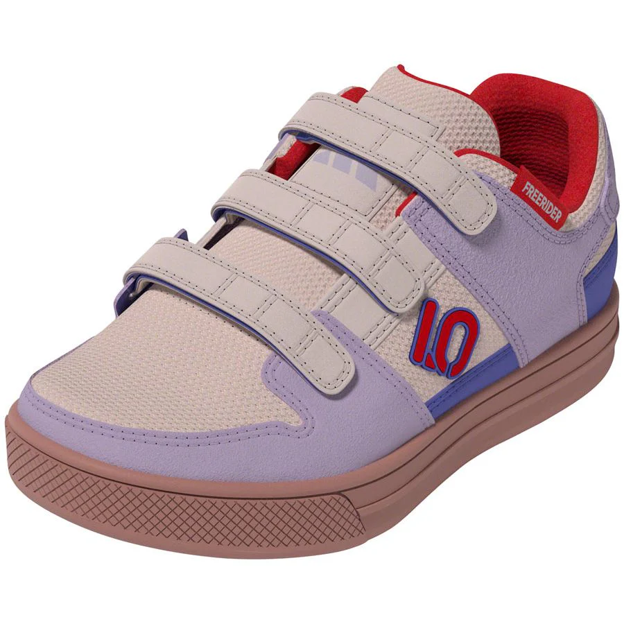 Freerider Kid's VCS Flat Shoes - Putty Mauve/Pure Ruby/Semi Cobalt Blue - Image 12