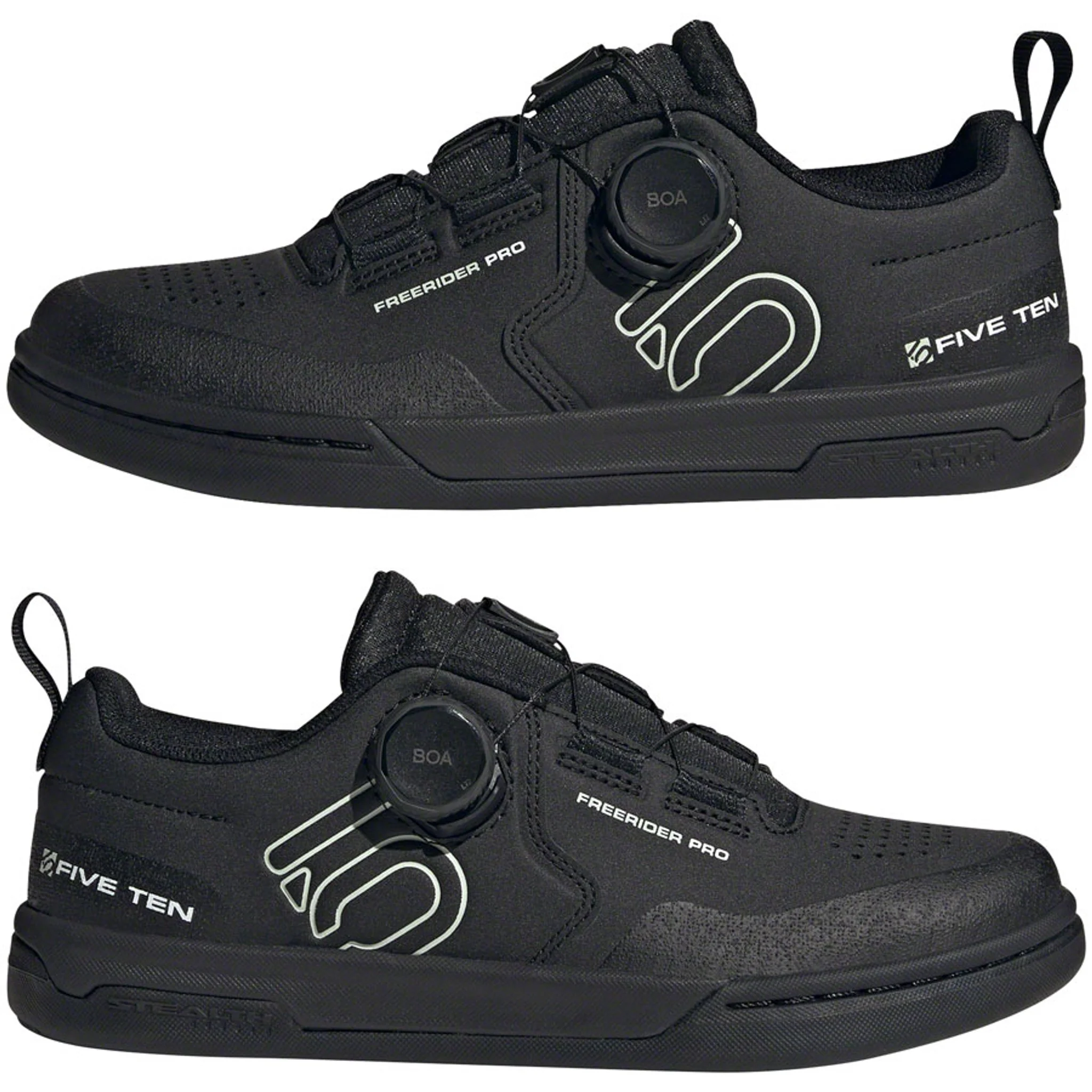 Freerider Pro BOA Flat Shoes - Women's, Core Black/Linen Green/FTWR White - Image 3