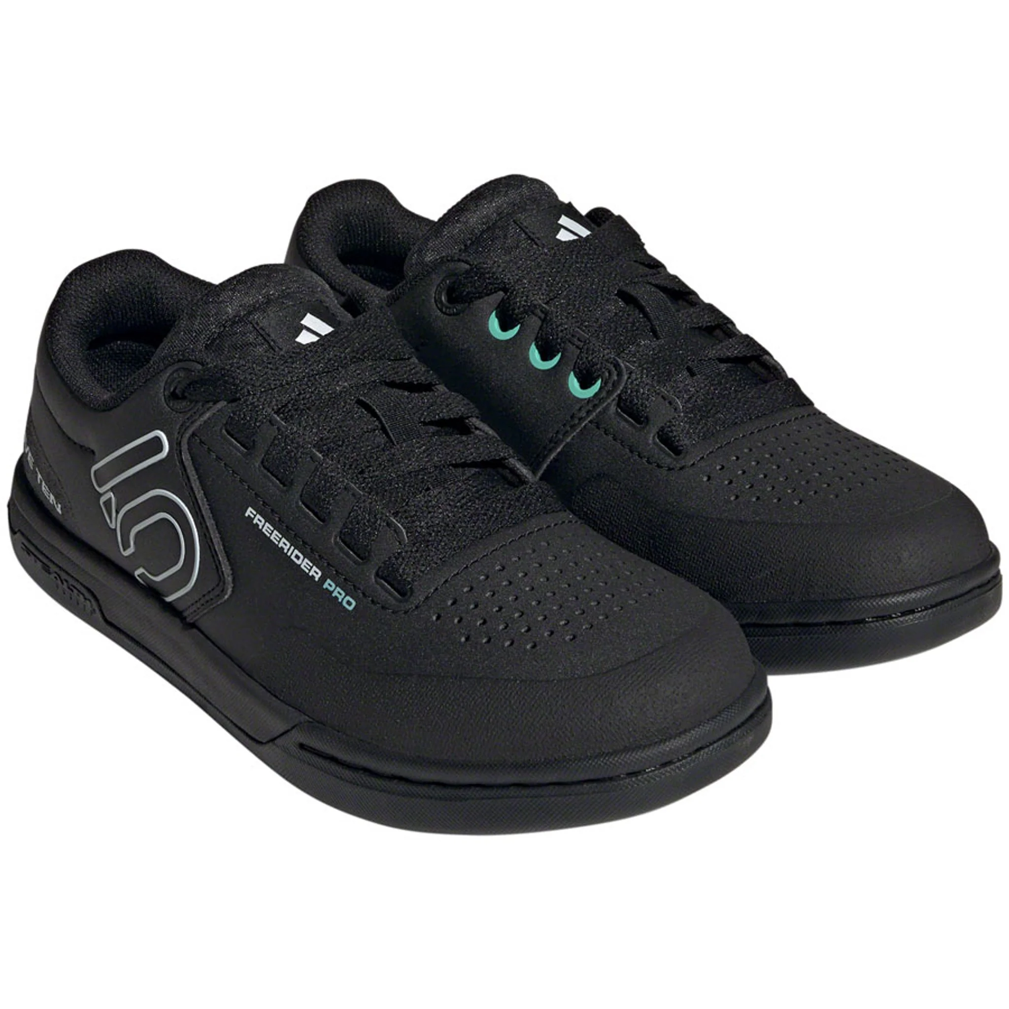 Freerider Pro Flat Shoes  -  Women's, Core Black / Crystal White / Acid Mint - Image 5