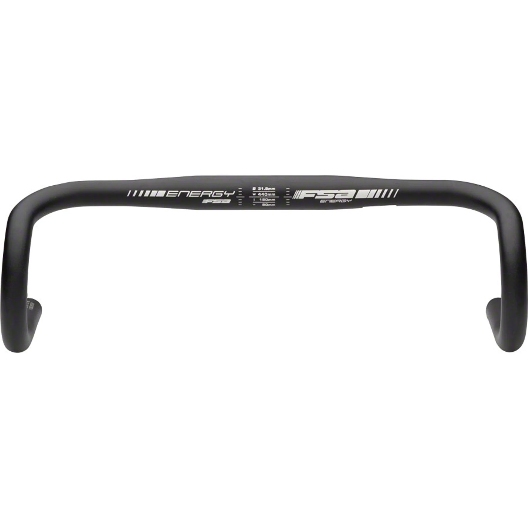 FSA (Full Speed Ahead) Energy Traditional Drop Handlebar - Aluminum, 31.8mm, 40cm, Black