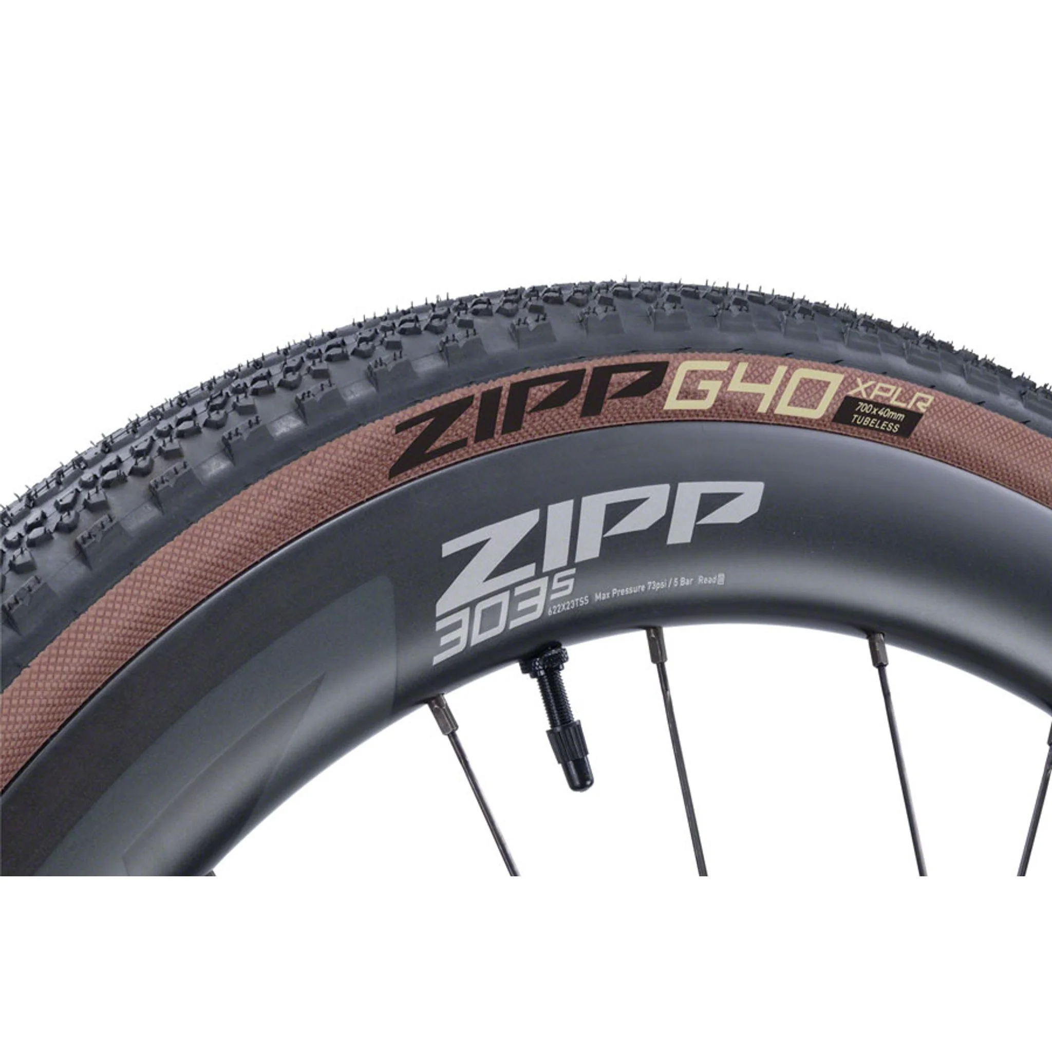 G40 XPLR Puncture Resistant Tire - 700 x 40, Tubeless, Folding, Black/Tan, A2 - Image 2