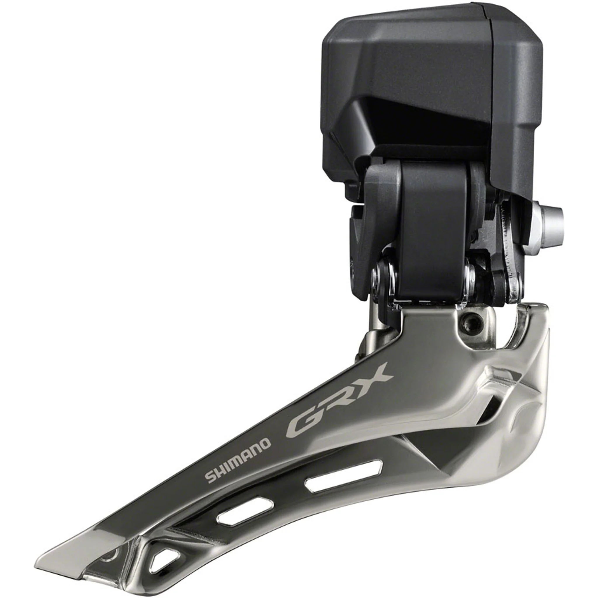 GRX FD-RX825 Di2 Front Derailleur - 2x12-Speed, Braze-on, Down Swing, For 46-48t Max, Black/Silver