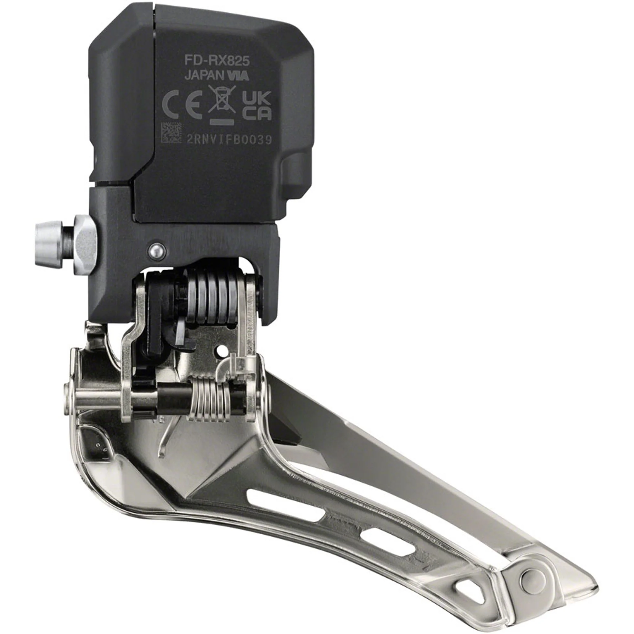GRX FD-RX825 Di2 Front Derailleur - 2x12-Speed, Braze-on, Down Swing, For 46-48t Max, Black/Silver - Image 3