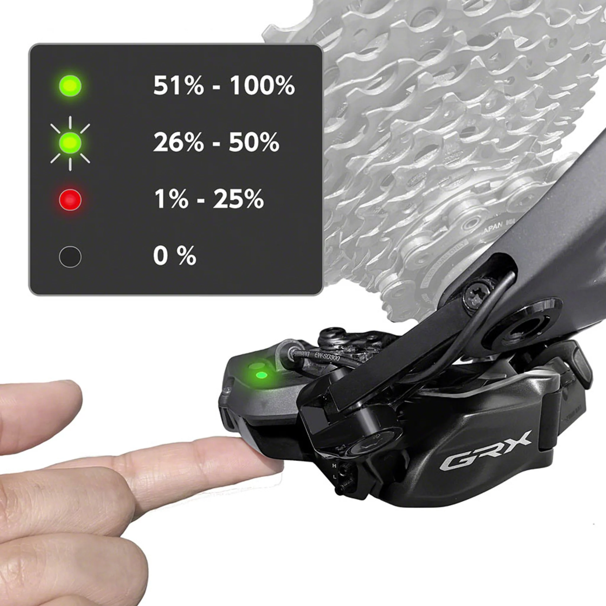 GRX RD-RX825 Di2 Rear Derailleur - 12-Speed, Long Cage, With Clutch, For 2x, Black - Image 3
