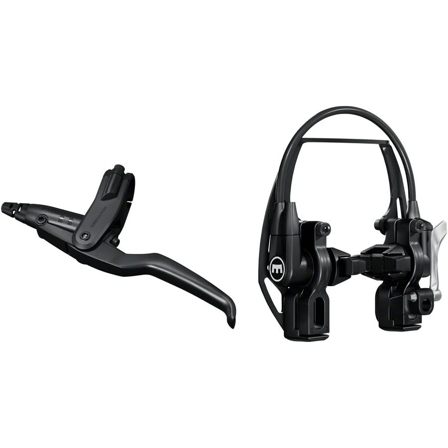 HS11 Linear Pull Brake and Lever - Front or Rear, 4-Finger Lever, Black