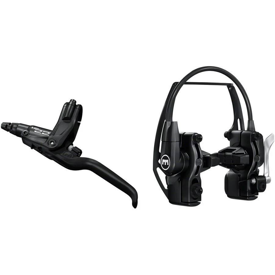 HS22 Linear Pull Brake and Lever - Front or Rear, 3-Finger Lever Blade, Easy Mount, Black