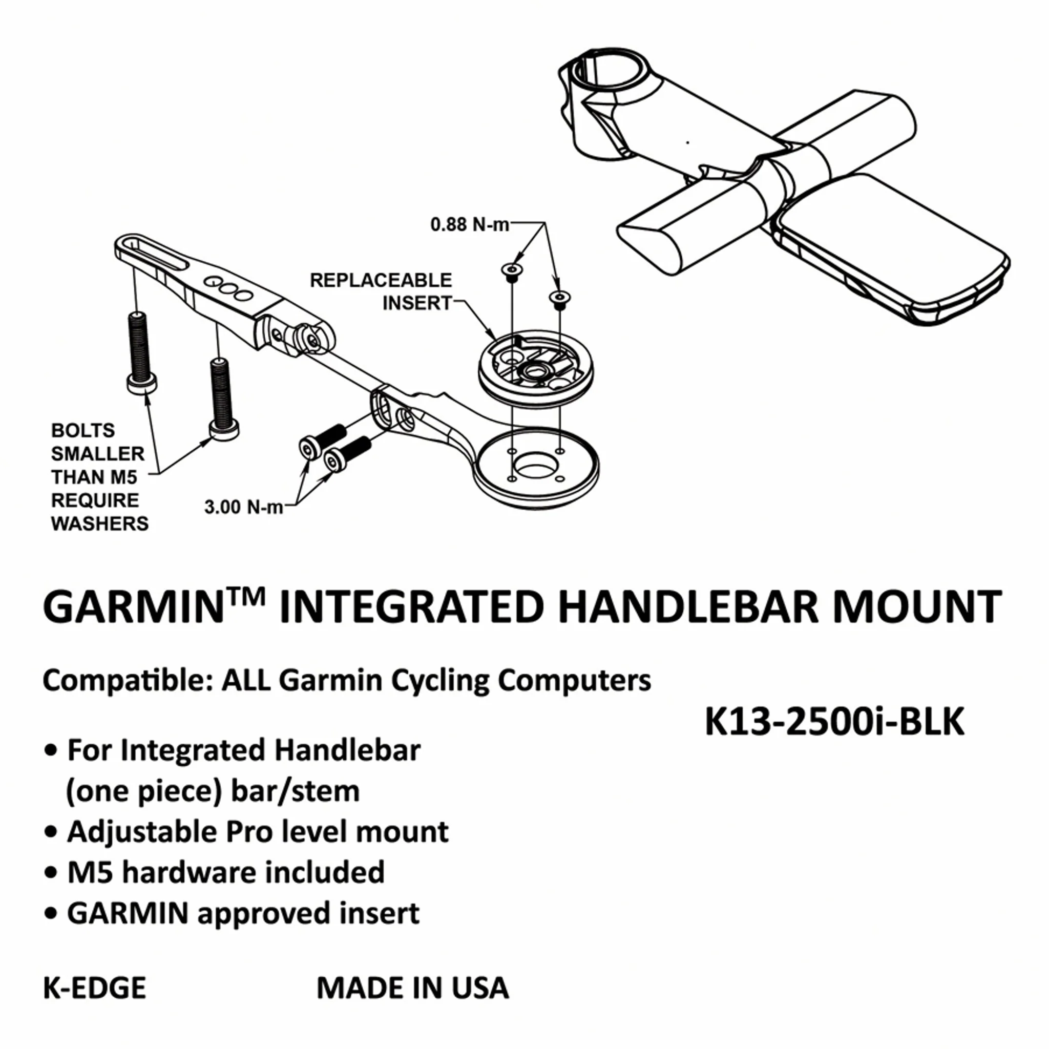 Integrated Handlebar System Mount for Garmin - Image 3