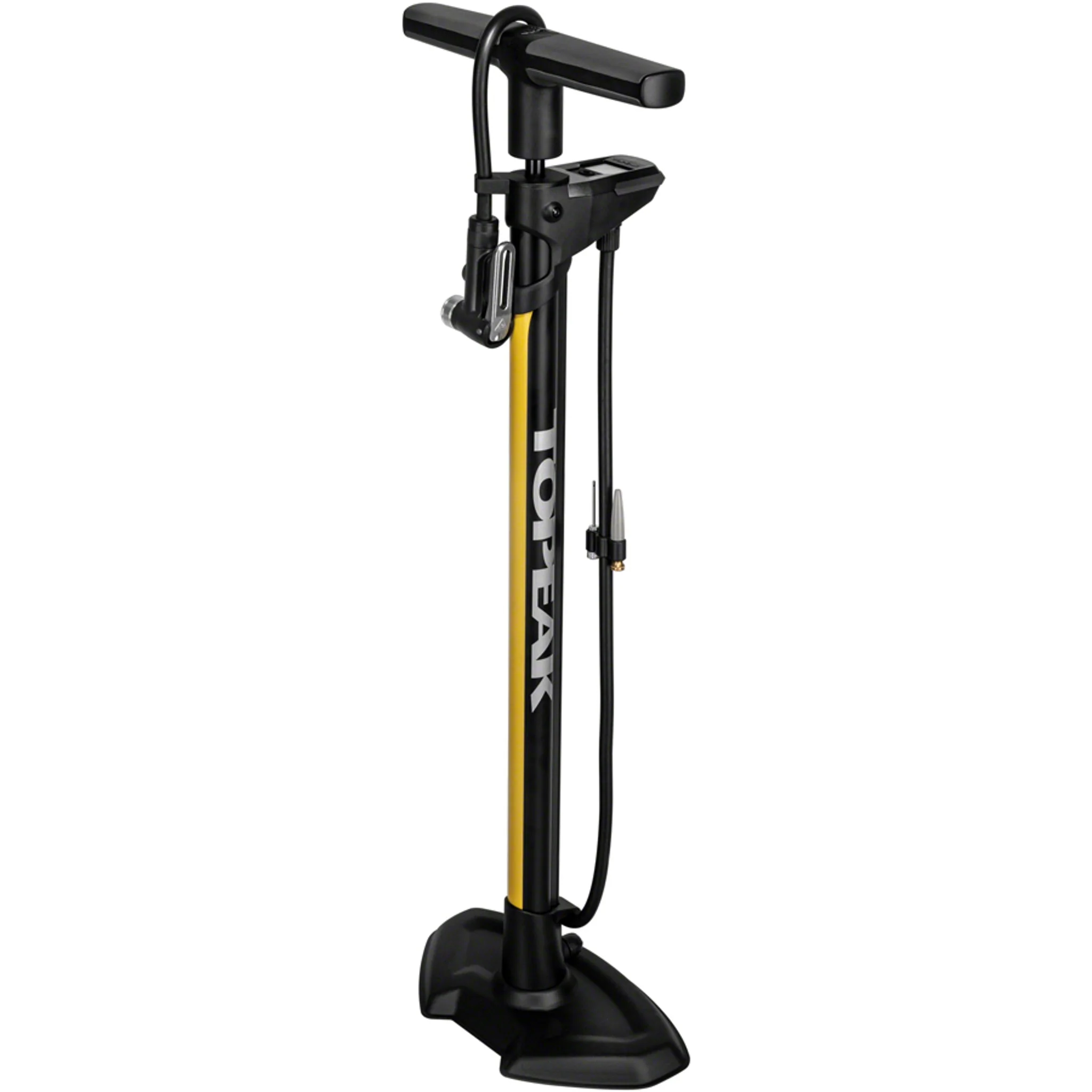 JoeBlow Pro Digital Floor Pump - 200psi / 13.8bar Digital Gauge, SmartHead DX3, Air Release Button, Black/Yellow