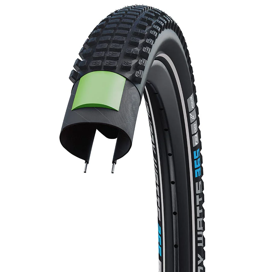 Johnny Watts, Mountain Tire, 27.''x2.35, Wire, Clincher, Addix 4season, DD, GreenGuard, 67TPI, Black - Image 3