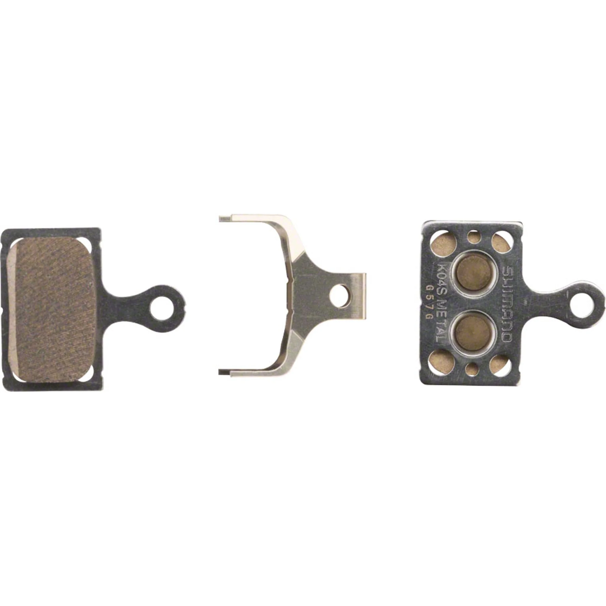 K04S-MX Disc Brake Pads and Springs - Metal Compound, Stainless Steel Back Plate, Pair