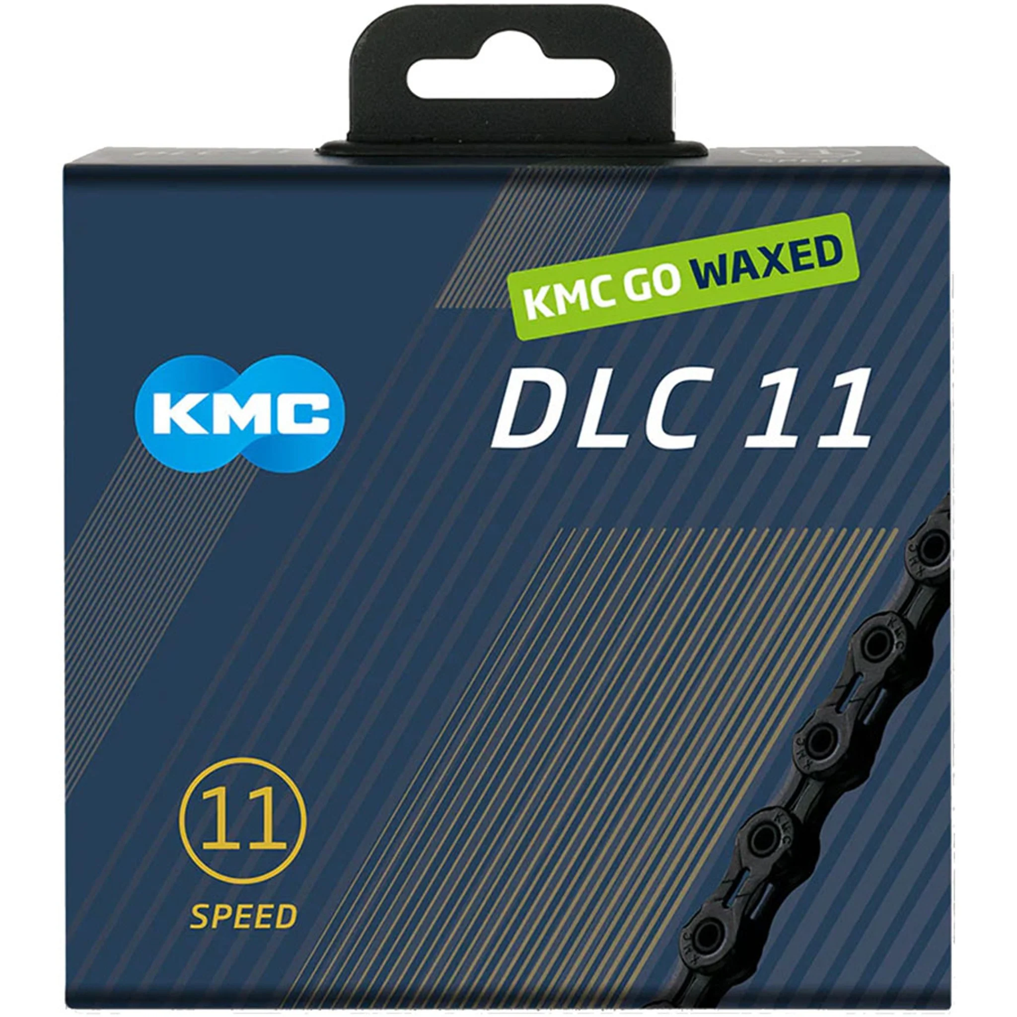 KMC DLC 11 Waxed Chain - 11-Speed, 118 Links, Black - Image 2