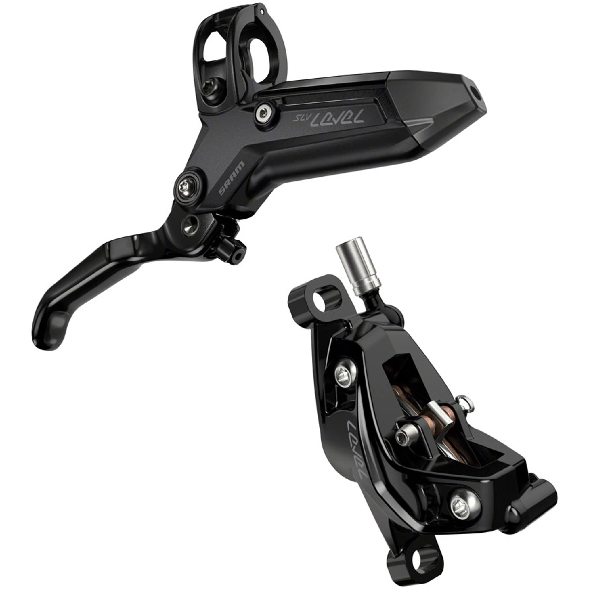 Level Silver Stealth 4-Piston Disc Brake and Lever