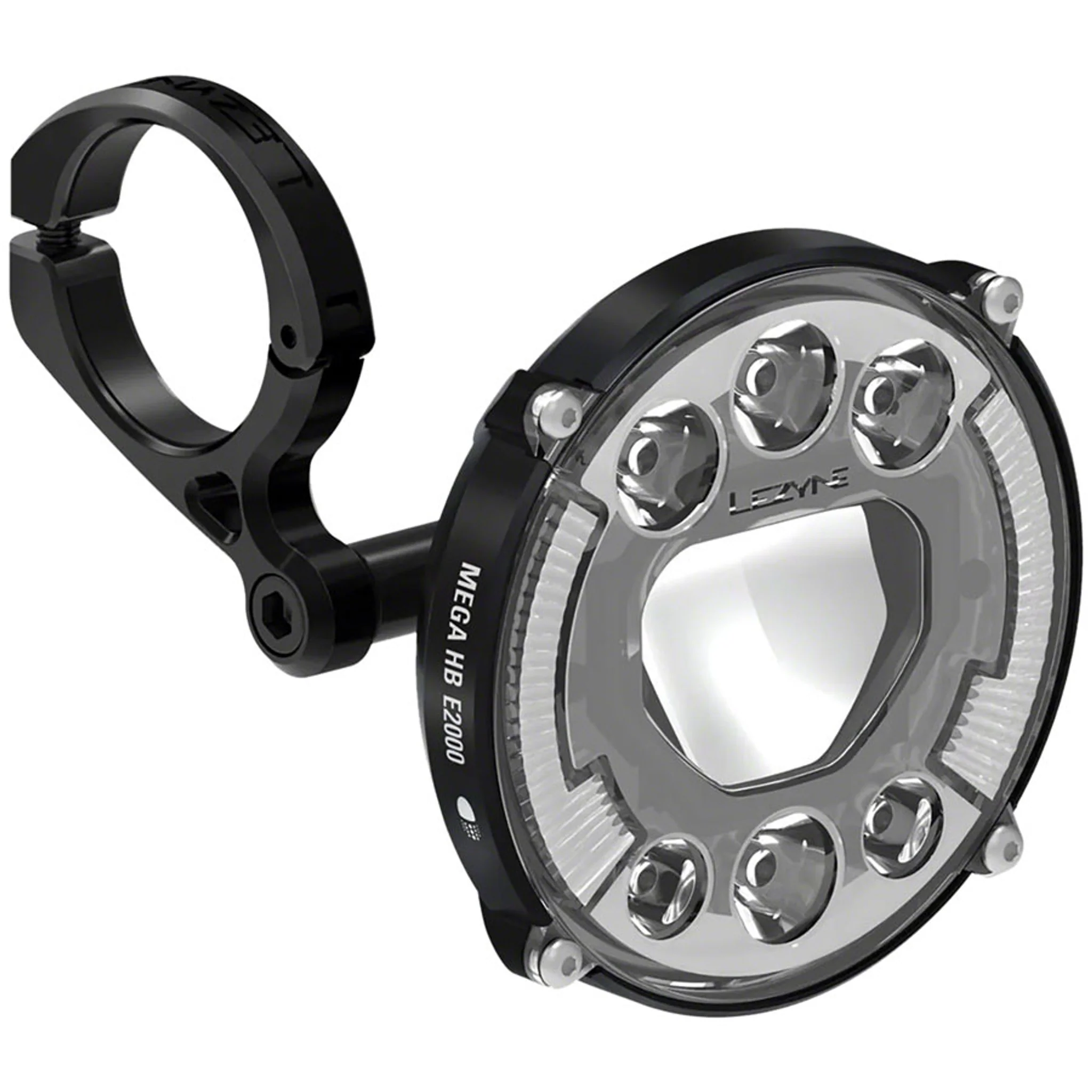 Lezyne Mega HB E2000 Ebike Headlight - 600/2000 Lumen, STVZO Compliant, Black