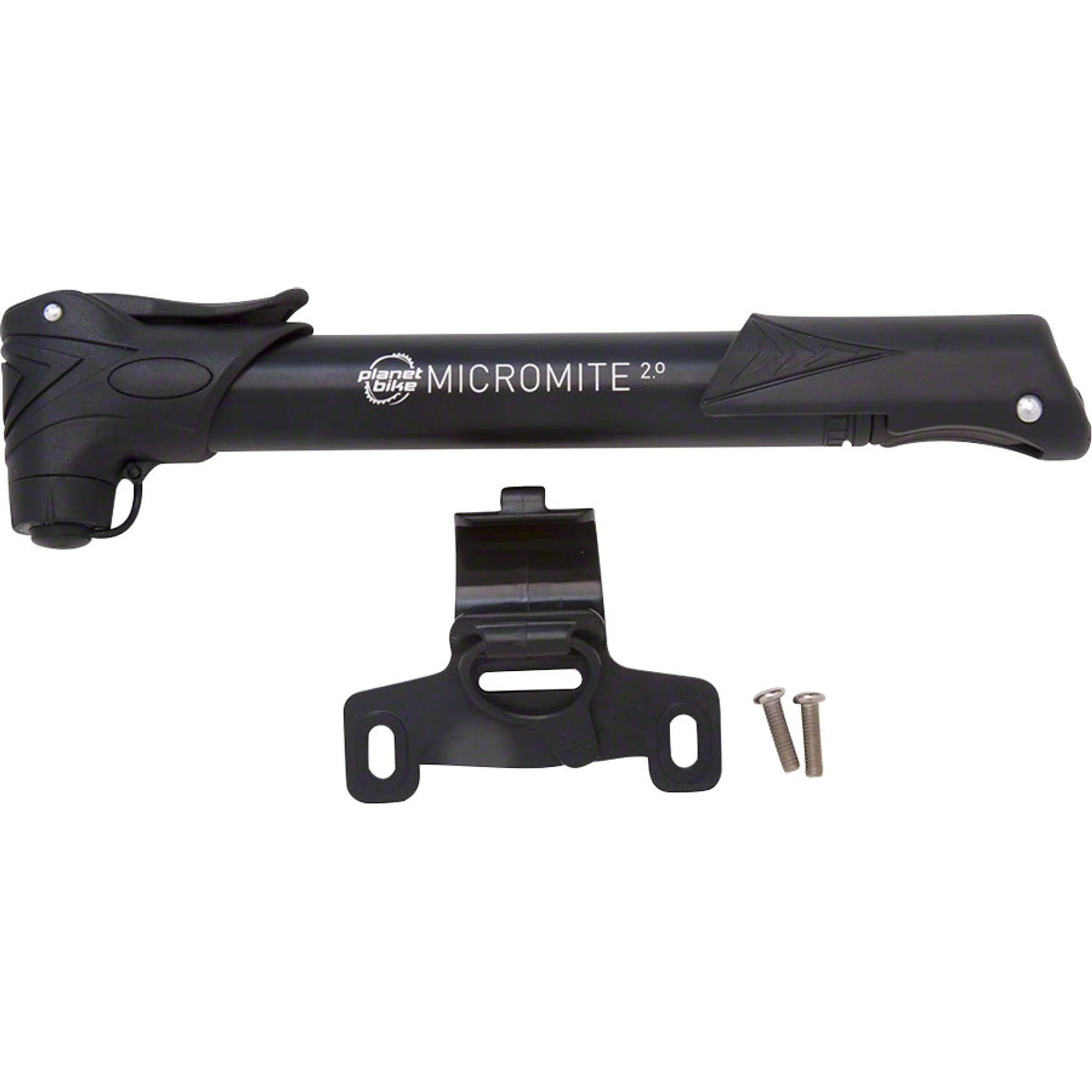 Planet Bike Micro Mite II Dual Stage Mini Frame Pump: Presta/Schrader, Black