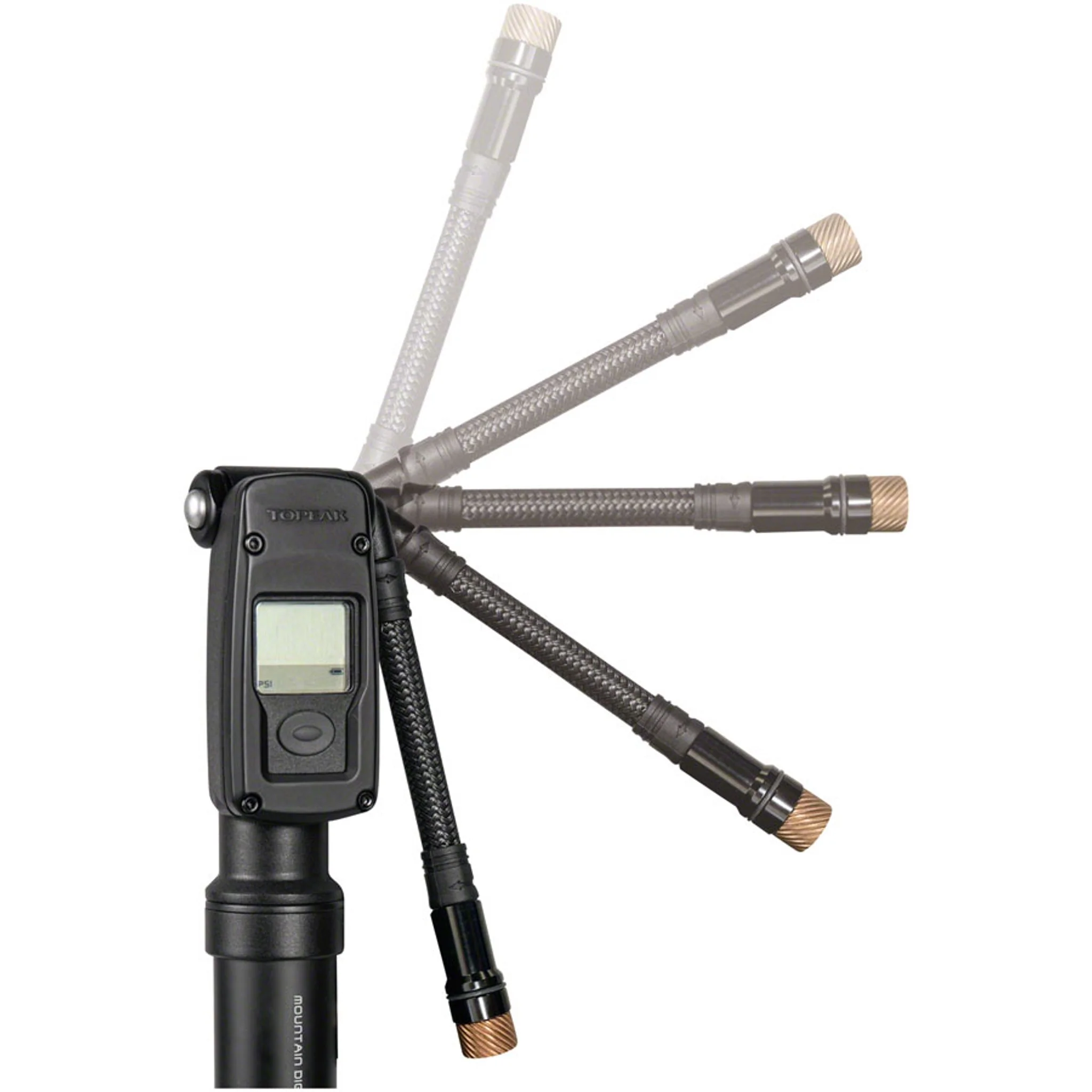 Mountain Digital Shock/Tire Mini Pump - 2Stage, 300psi, Black - Image 4