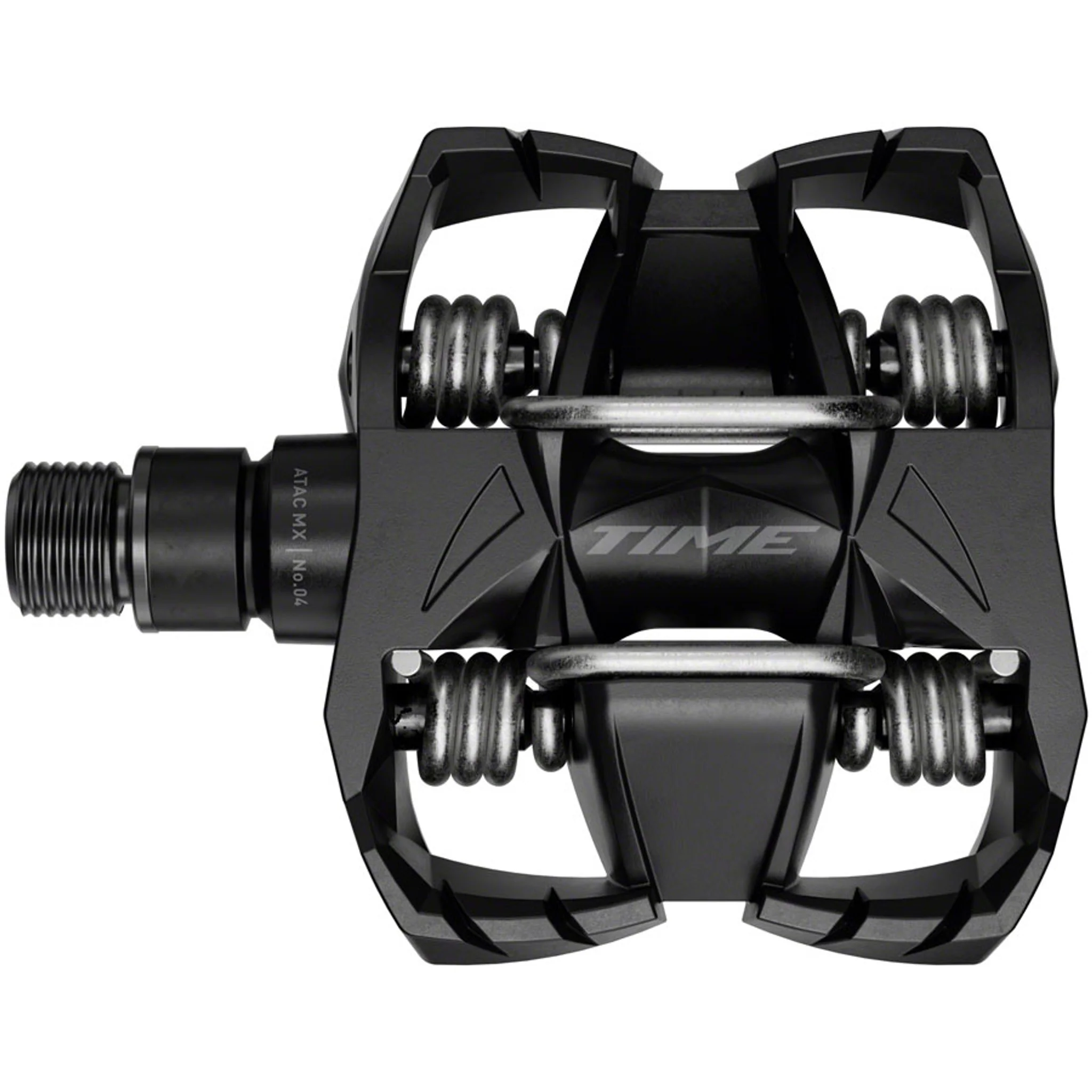 Time MX 4 Pedals - Dual Sided Clipless with Platform, Aluminum, 9/16", Black, B1