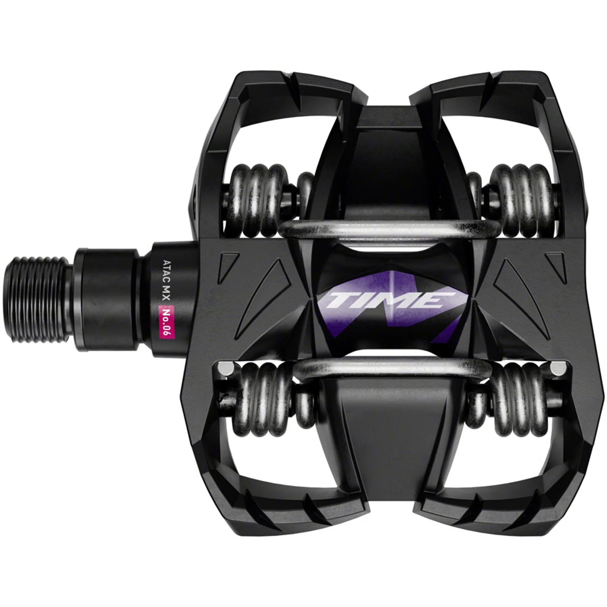MX 6 Pedals - Dual Sided Clipless with Platform, Aluminum, 9/16", Black, B1