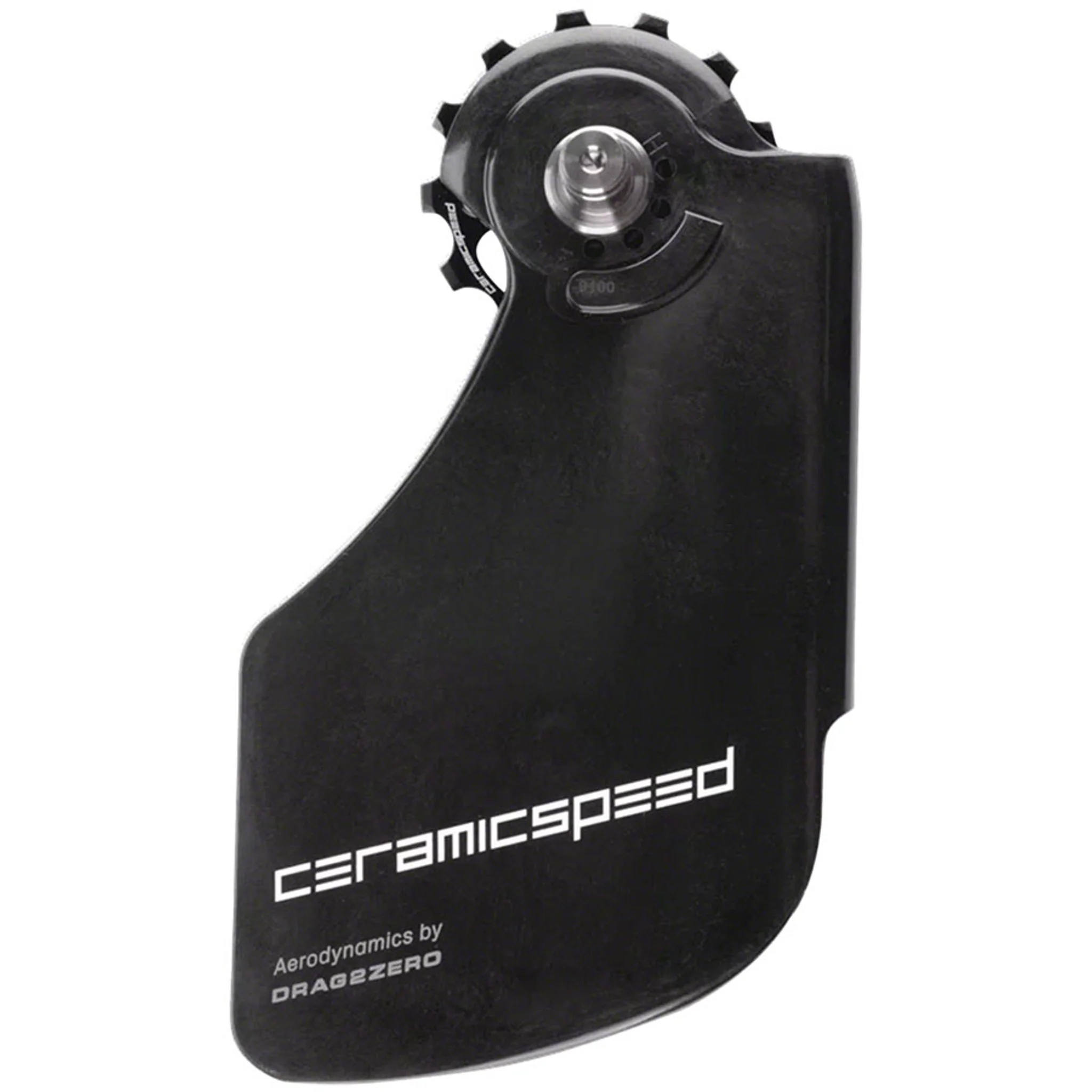 OSPW Pulley Wheel Aero System for Shimano 9100/9150 and 8000 SS/8050 SS - Coated Races, Alloy Pulley, Carbon Cage, Black