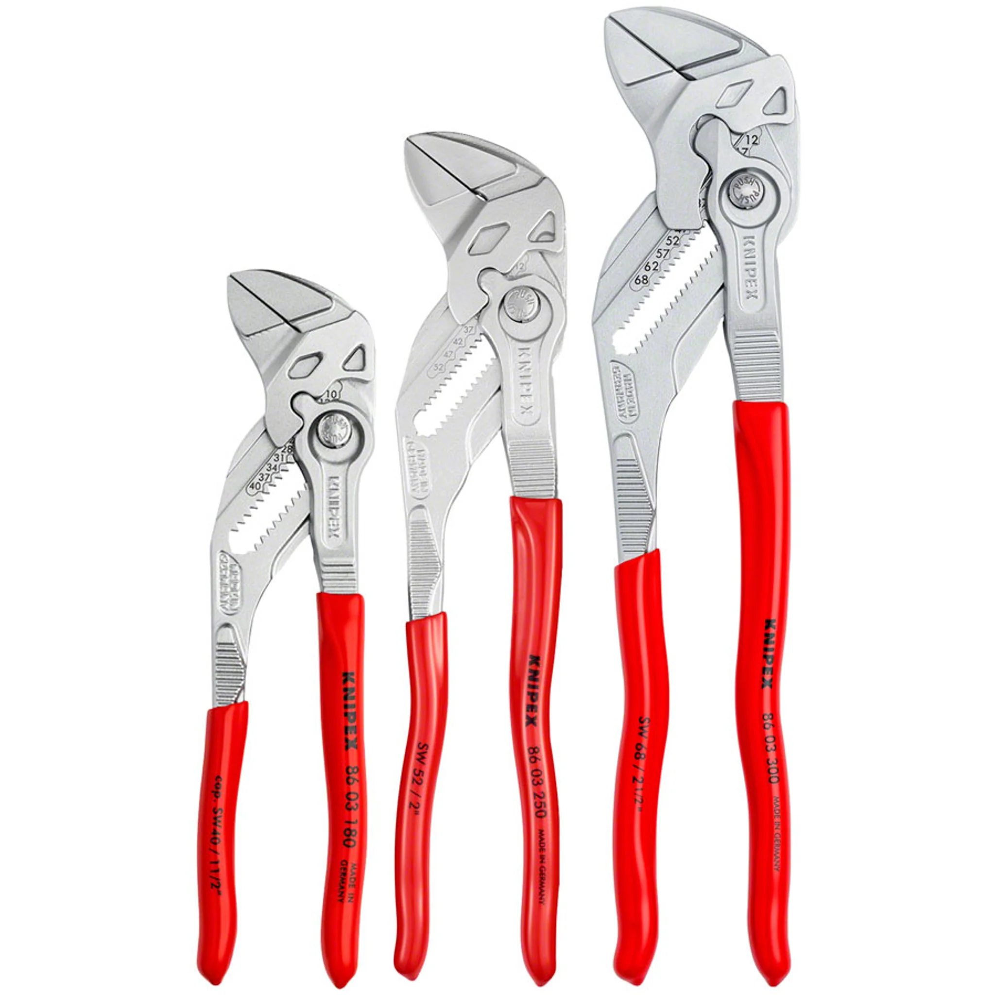 Pliers Wrench Set - 3 Piece, 7", 10", 12"