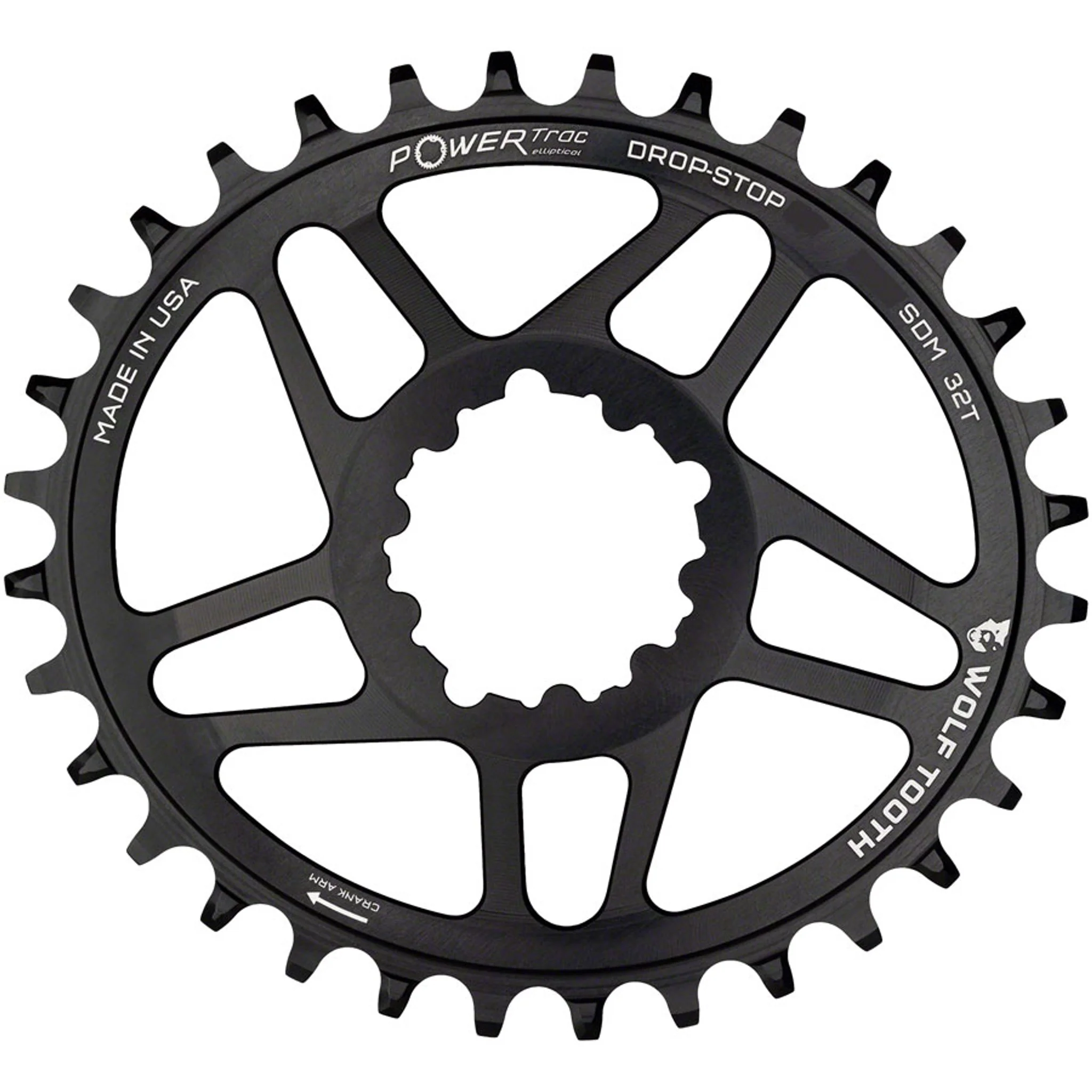 PowerTrac Elliptical SRAM 3-Bolt Direct Mount Chainrings - Image 2