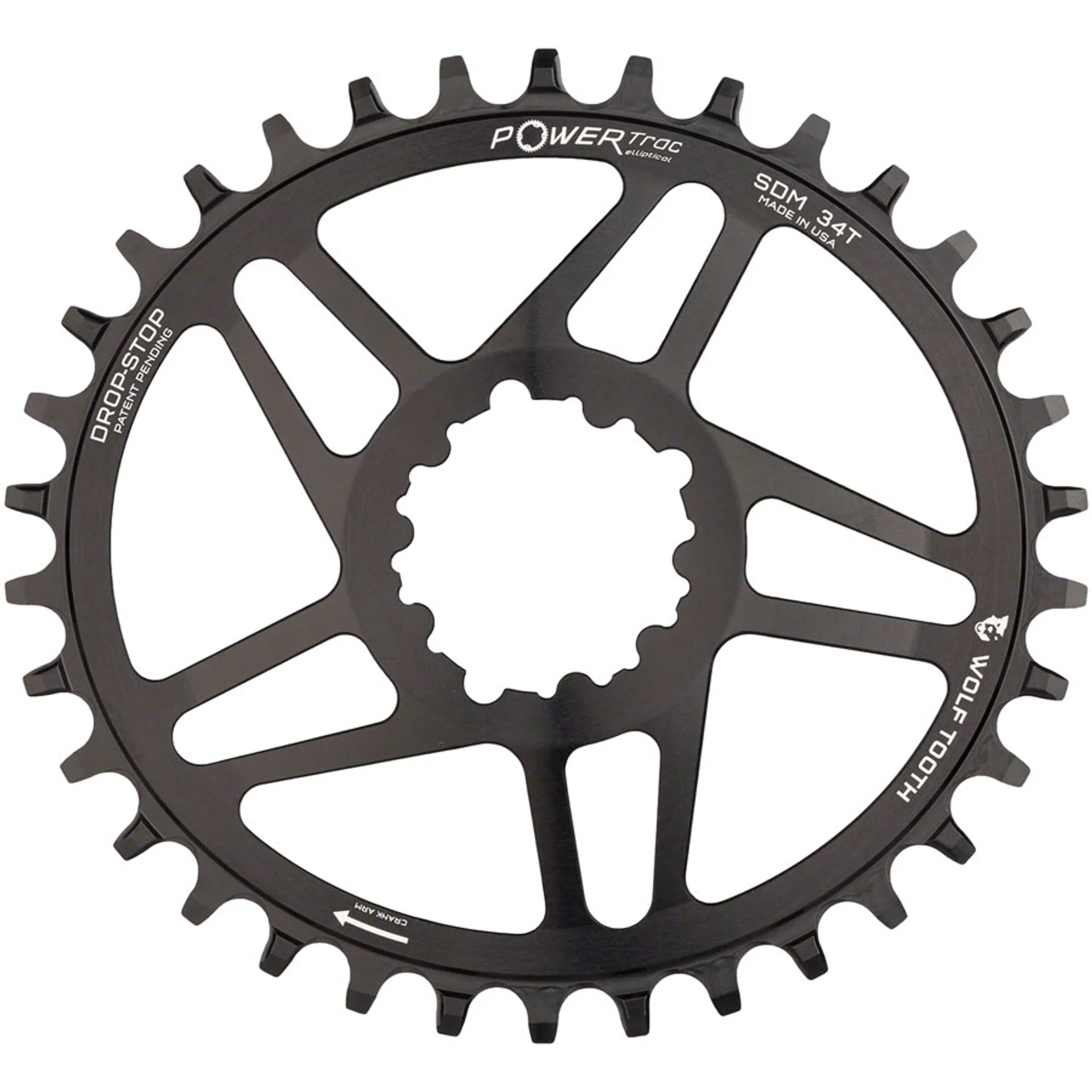 PowerTrac Elliptical SRAM 3-Bolt Direct Mount Chainrings - Image 3