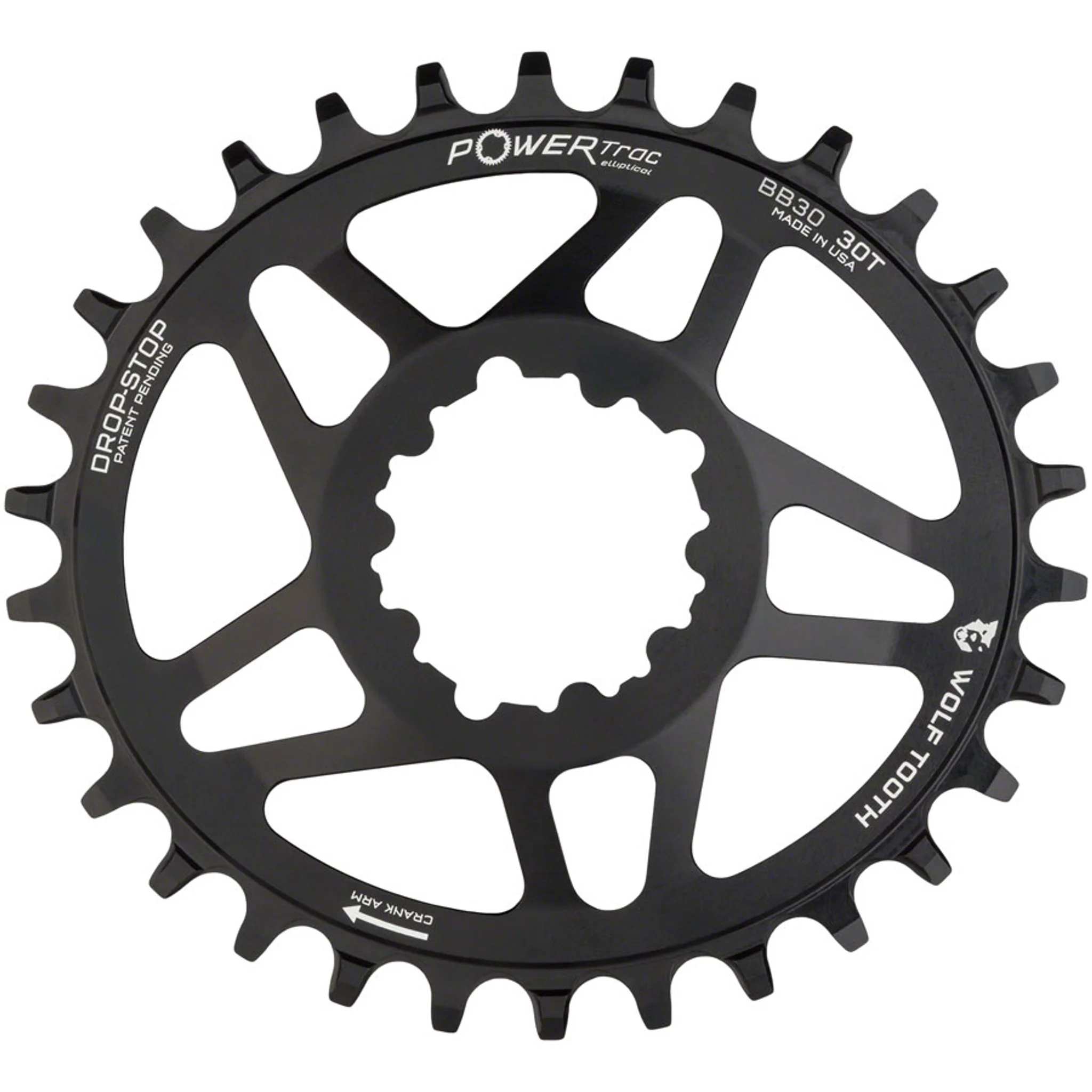 PowerTrac Elliptical SRAM 3-Bolt Direct Mount Chainrings - Image 4