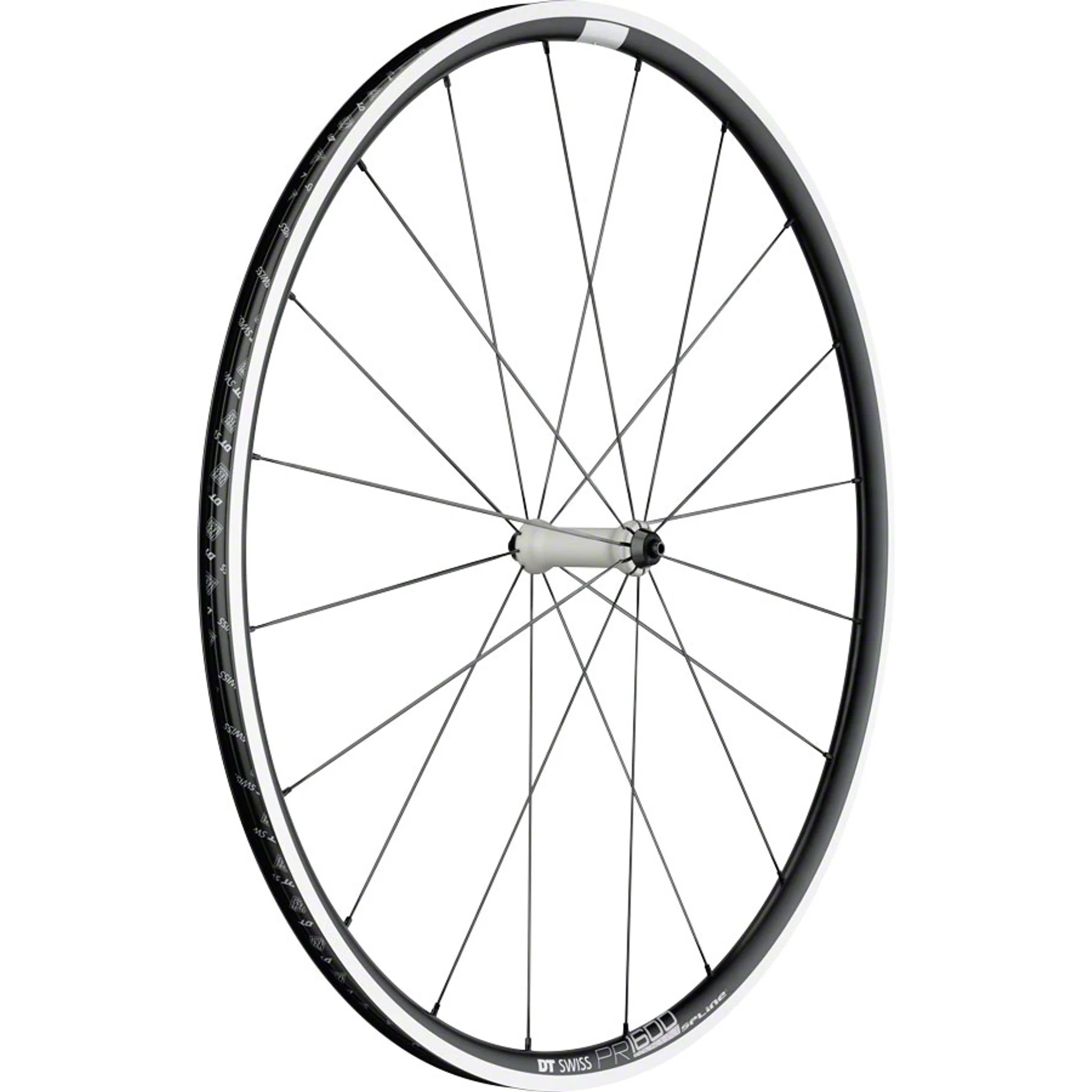 PR 1600 Spline 23 Front Wheel - 700, QR x 100mm, Rim Brake, Black