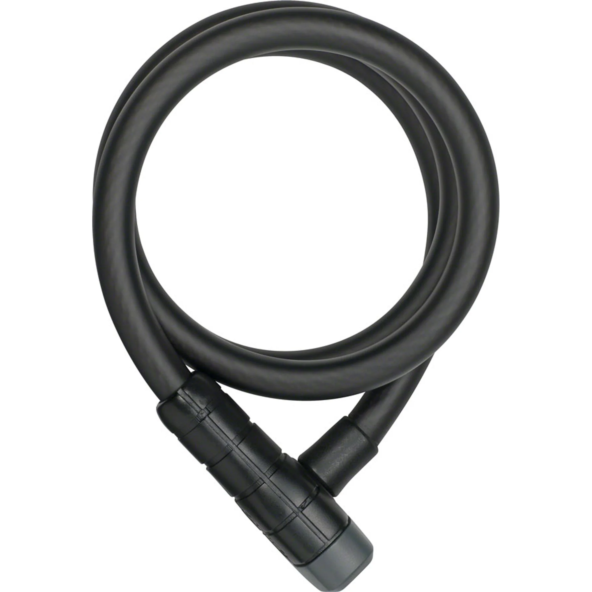 Racer 6412K Cable Lock - Keyed, 2.8', 12mm, With Bracket Black