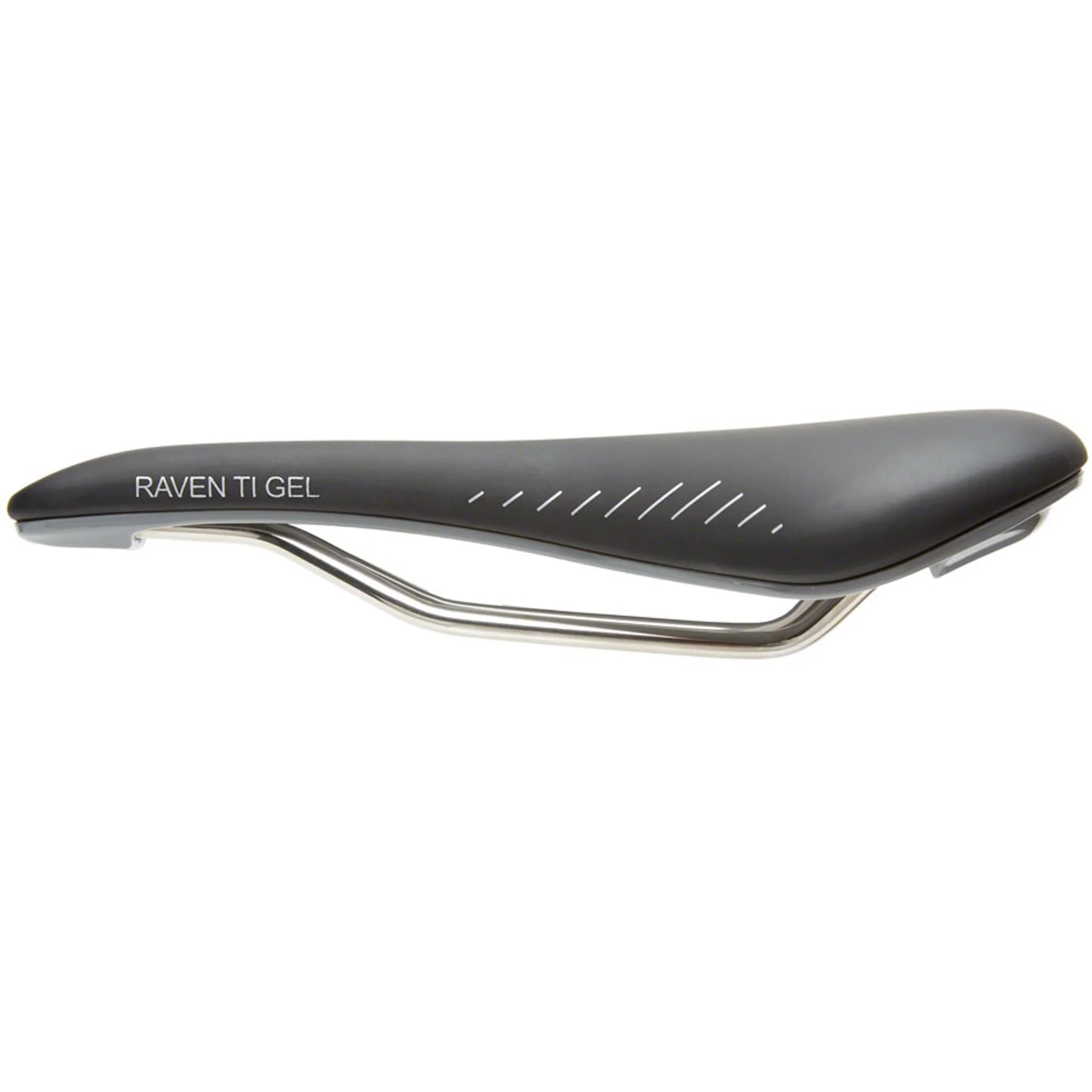 Raven Ti Gel Saddle - Titanium, Black - Image 3