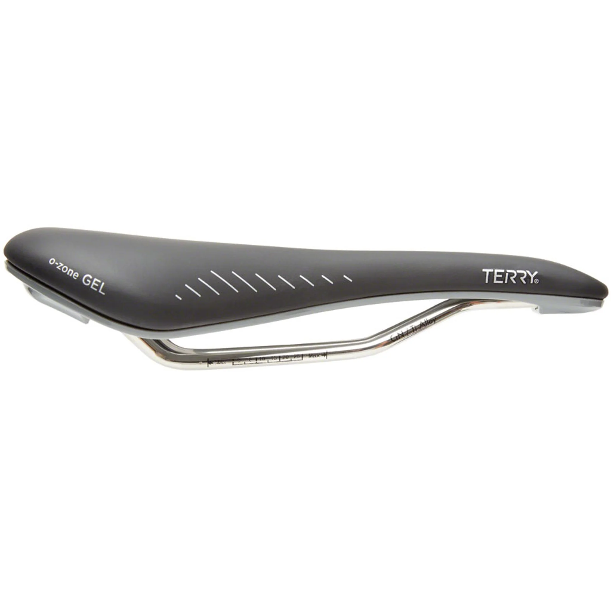 Raven Ti Gel Saddle - Titanium, Black - Image 4