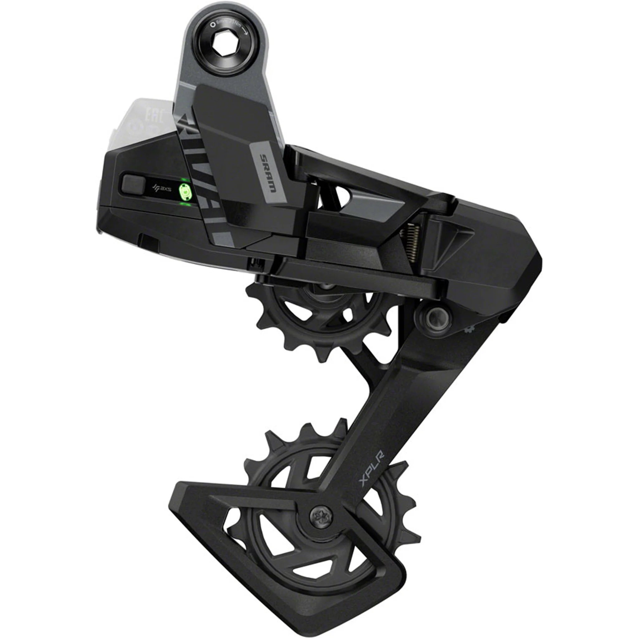 Rival XPLR AXS Rear Derailleur - For Rival XPLR 1x, 13-Speed, 46t Max, UDH Hangerless, (Battery Not Included), Black/Silver, E1