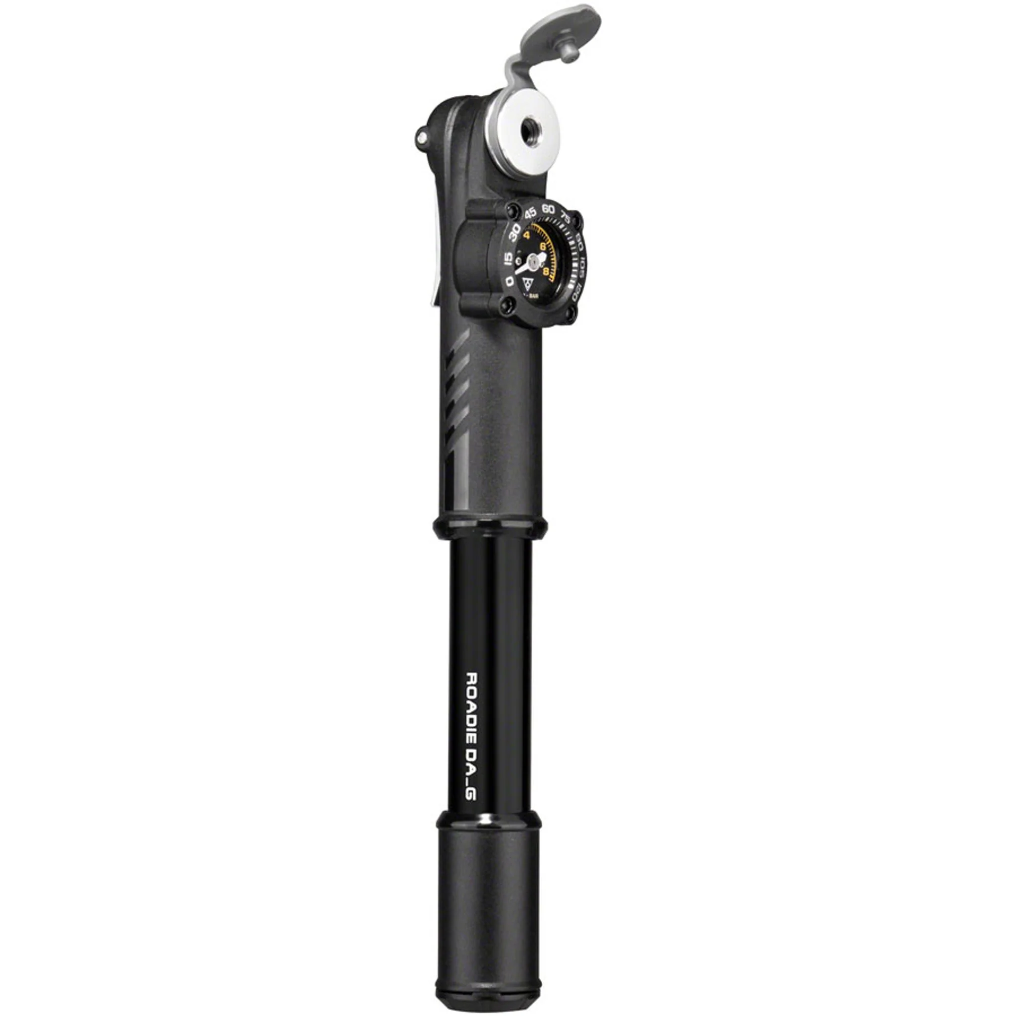 Road DA G Mini Pump - 120psi, With Gauge, Presta only, Black