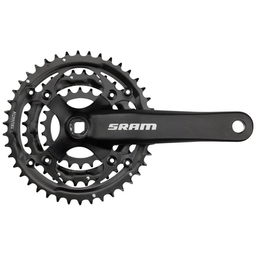 S-600 Crankset - 175mm, 8-Speed, 42/32/22t, 104/64 BCD, Square Taper JIS Spindle Interface, Black